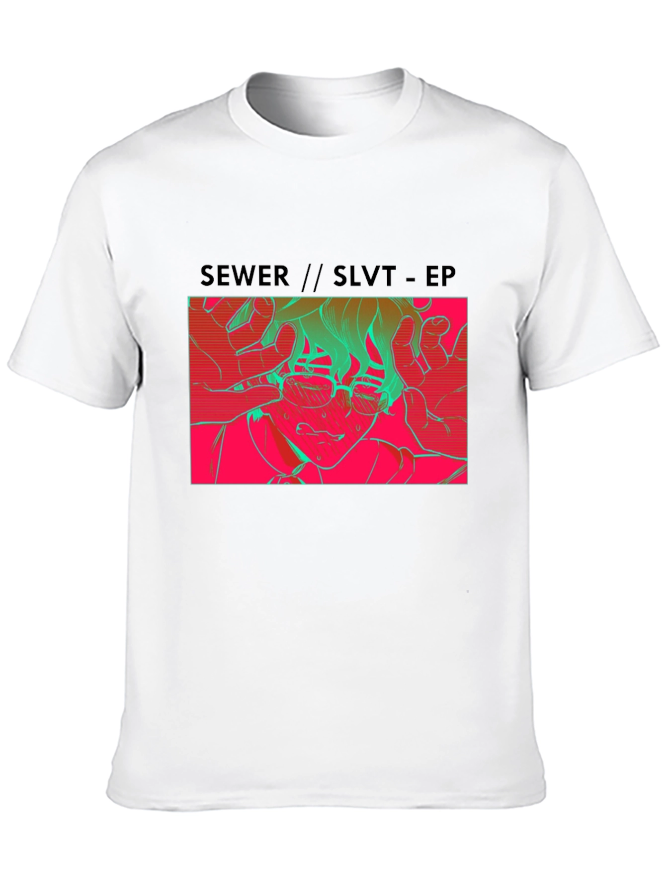 SEWER//SLVT-EP Graphic Print Black T-Shirt