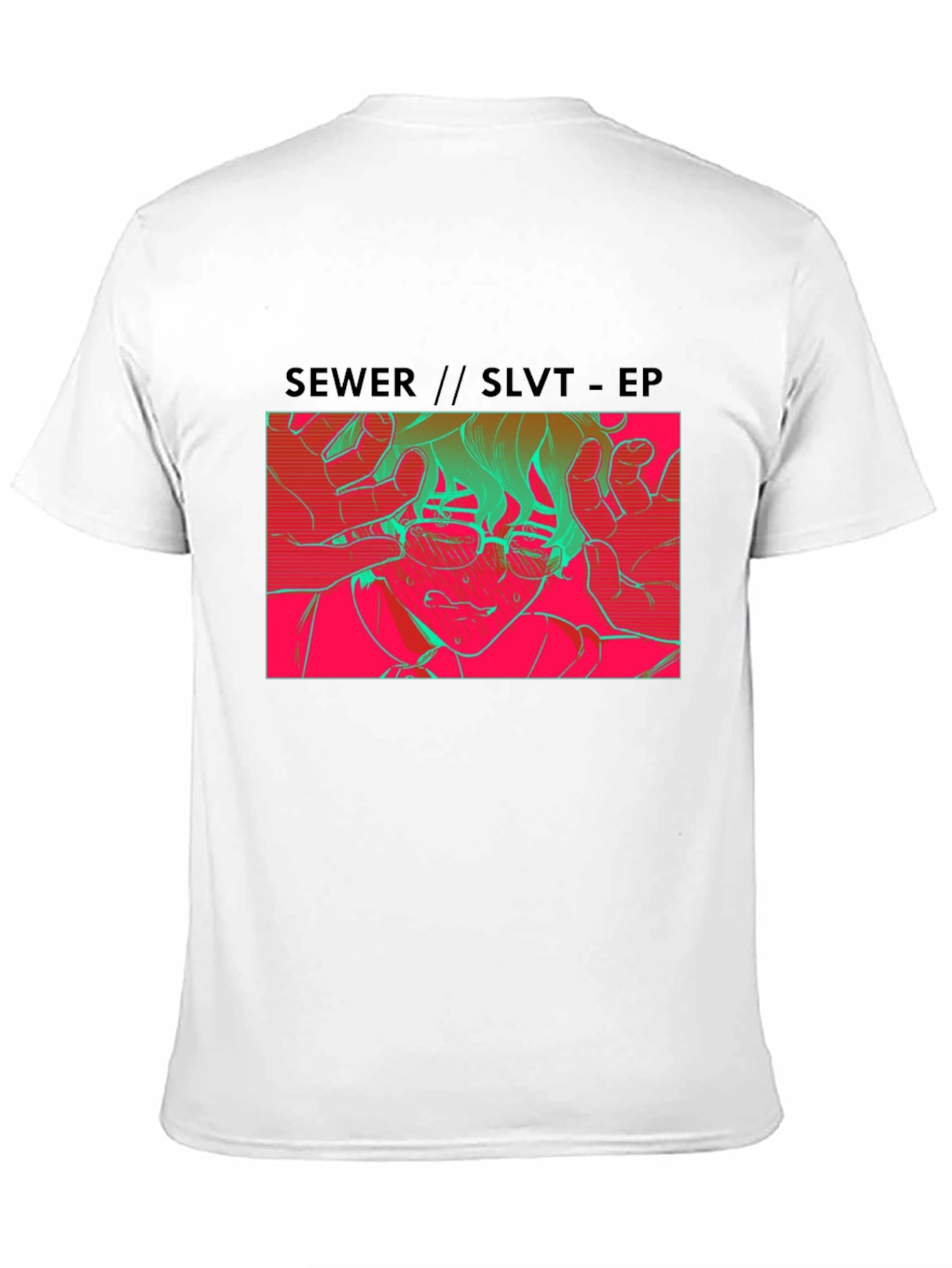 SEWER//SLVT-EP Graphic Print Black T-Shirt
