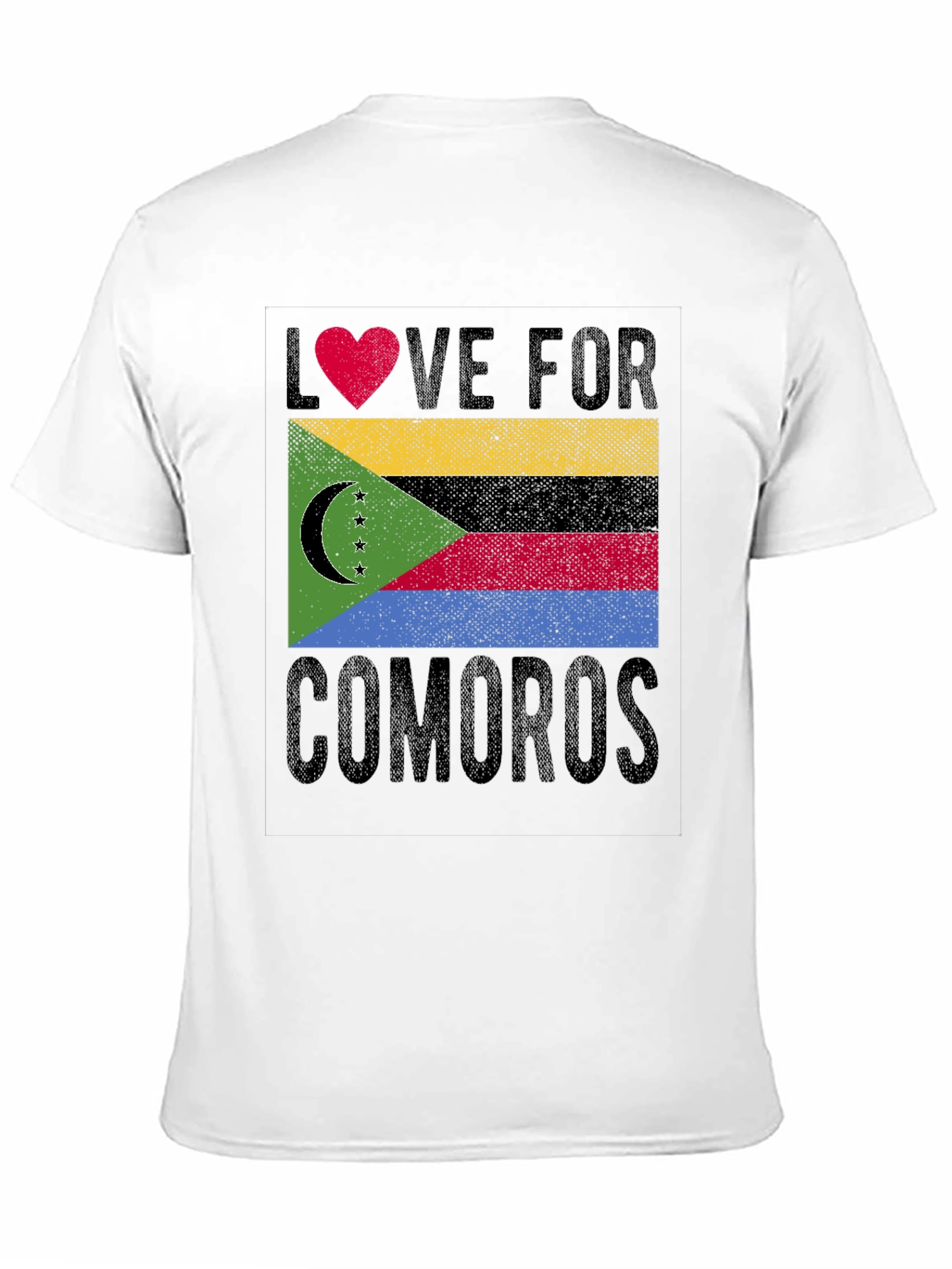 Comoros Flag Heart Love Graphic T-Shirt