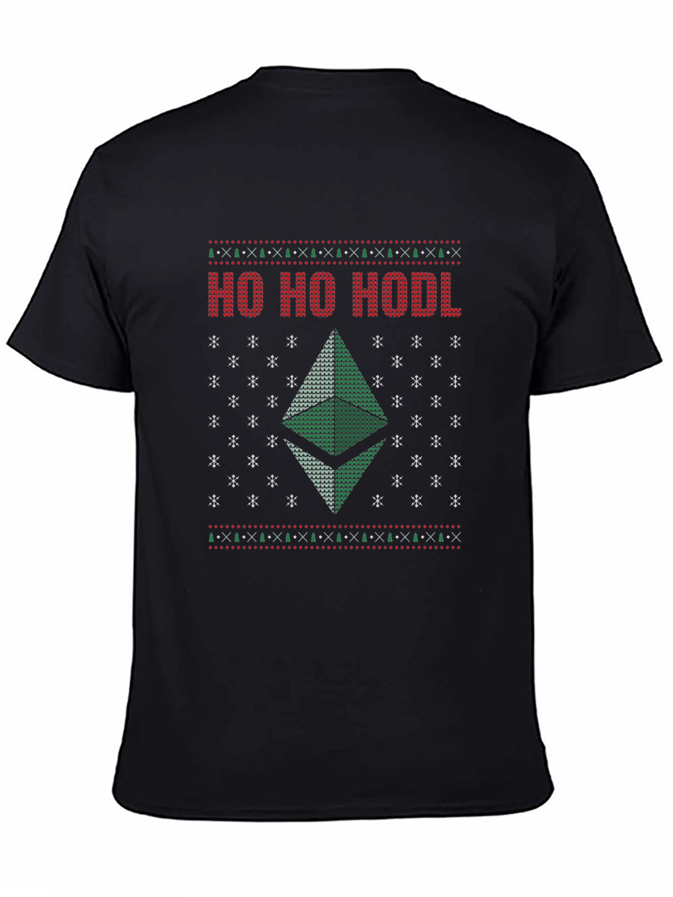 Ho Ho HODL Christmas Ethereum Ugly Sweater T-Shirt