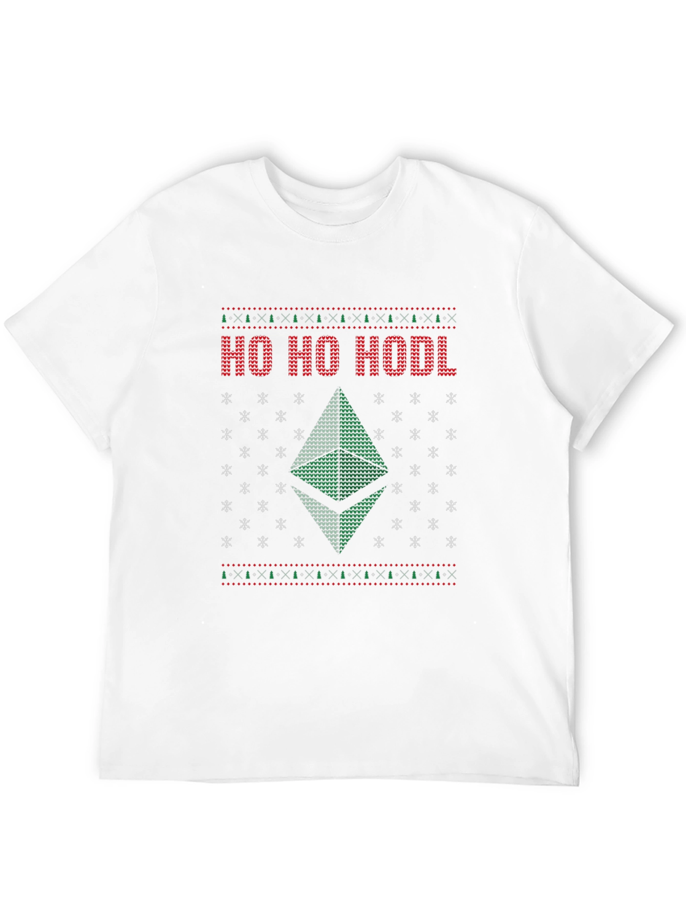 Ho Ho HODL Christmas Ethereum Ugly Sweater T-Shirt