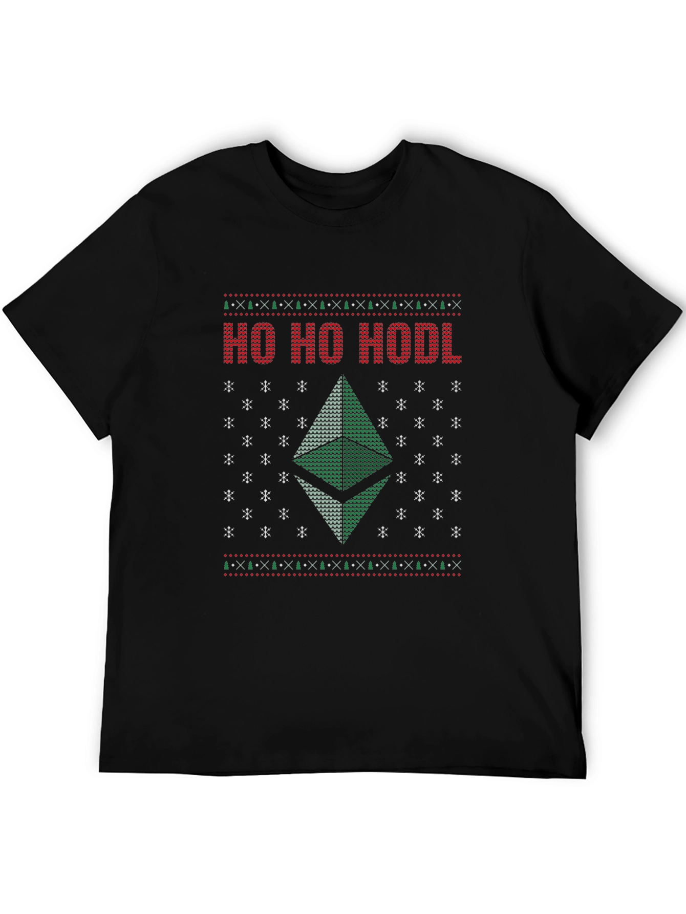 Ho Ho HODL Christmas Ethereum Ugly Sweater T-Shirt