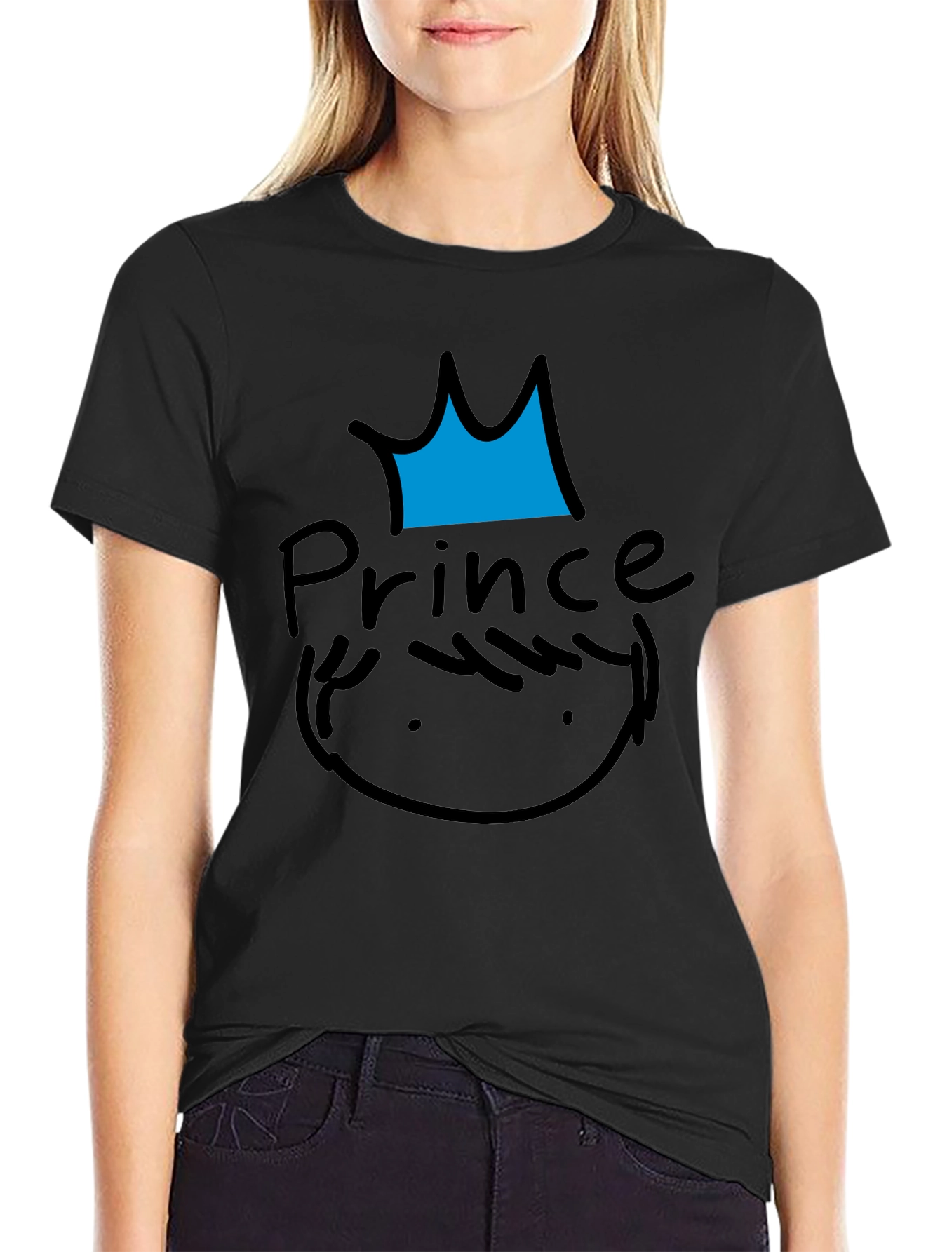 Prince Graphic Tee - Black Casual T-Shirt