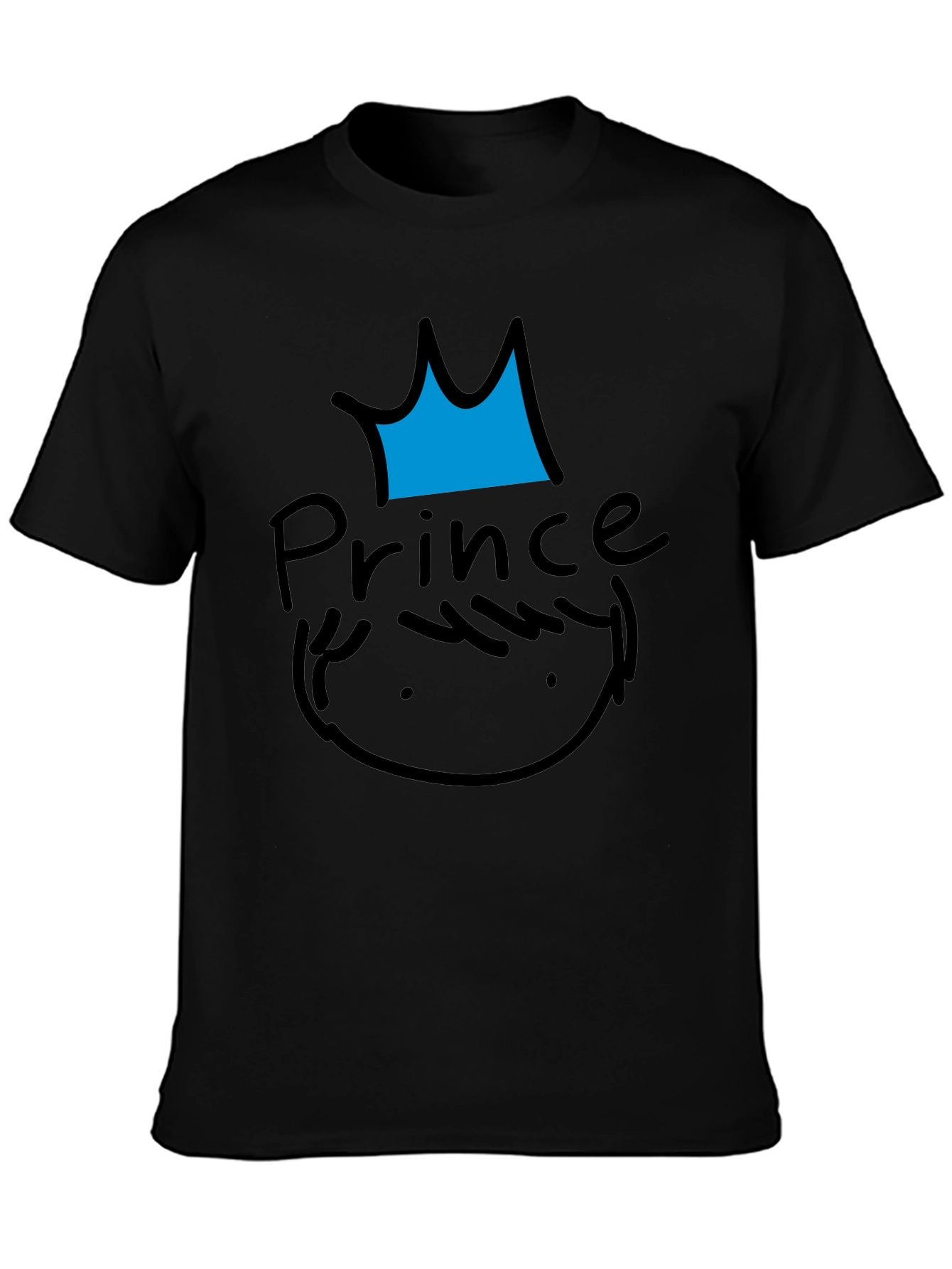 Prince Graphic Tee - Black Casual T-Shirt