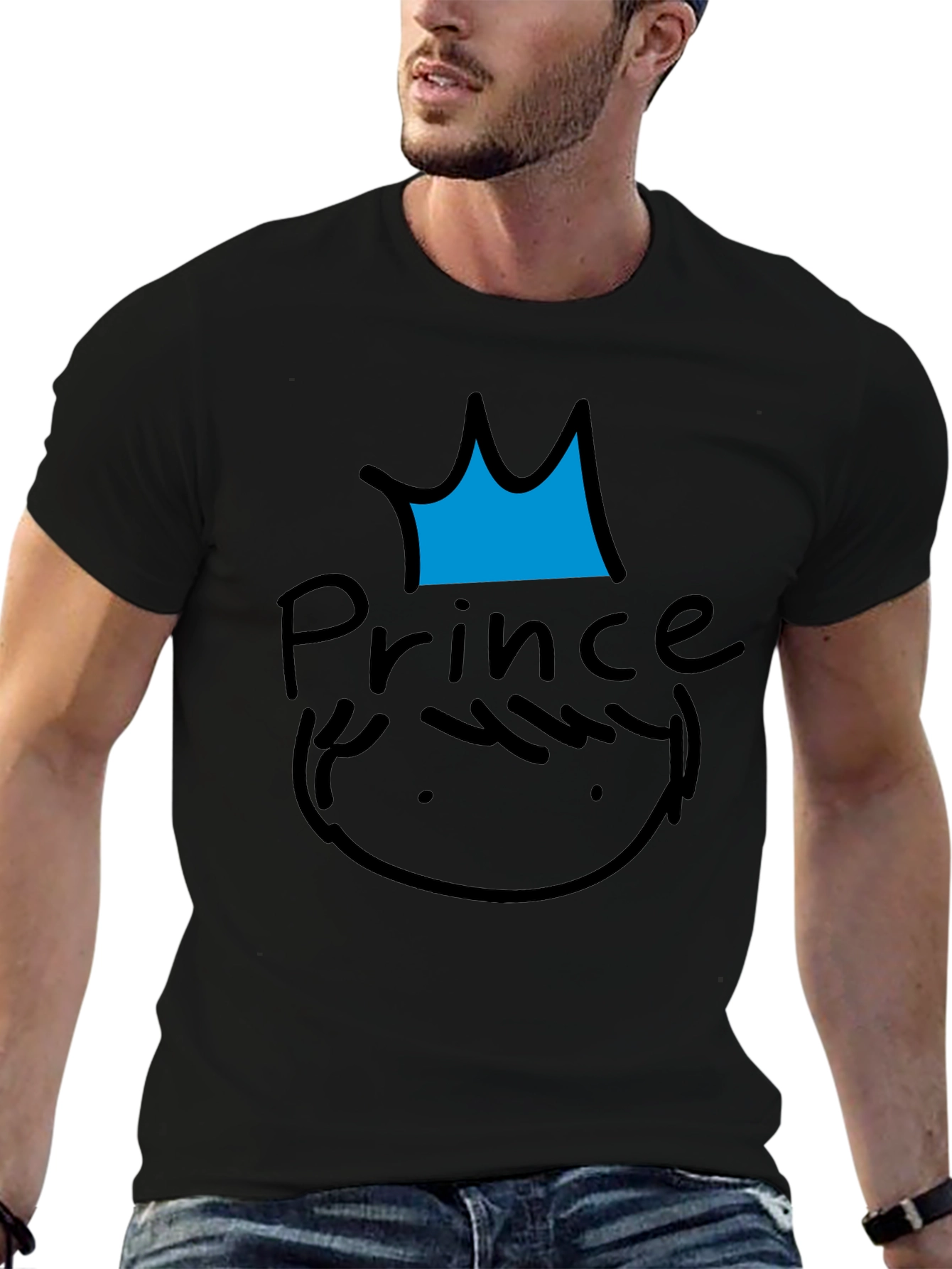 Prince Graphic Tee - Black Casual T-Shirt