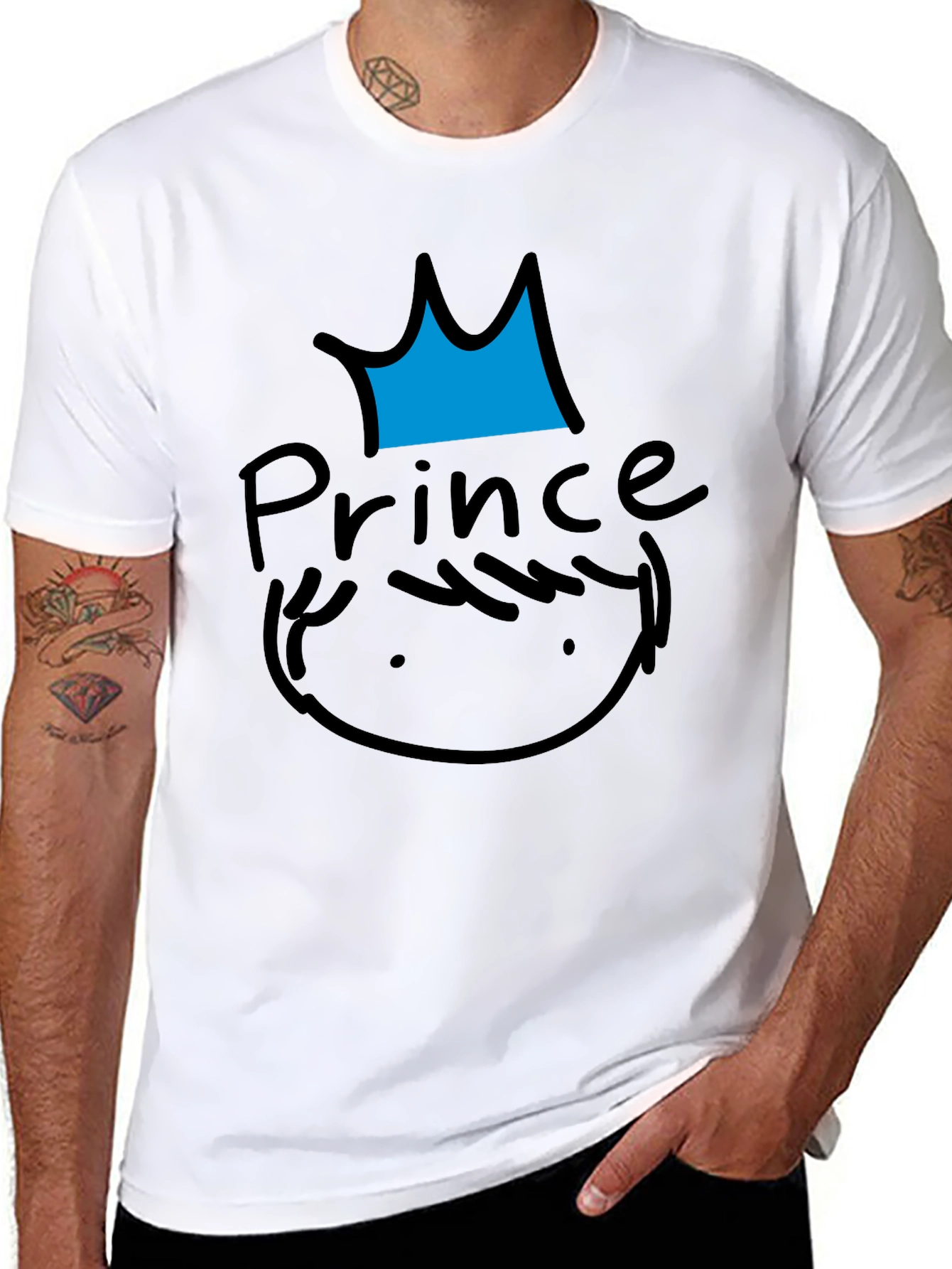 Prince Graphic Tee - Black Casual T-Shirt