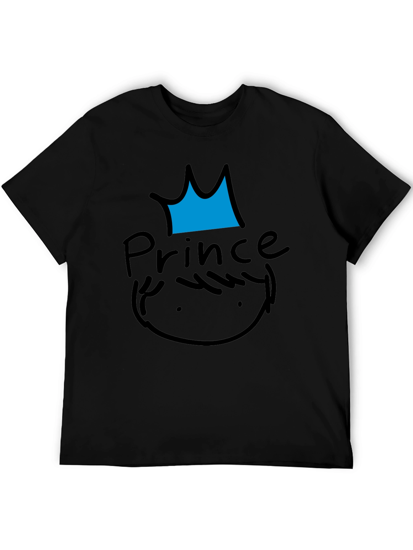 Prince Graphic Tee - Black Casual T-Shirt