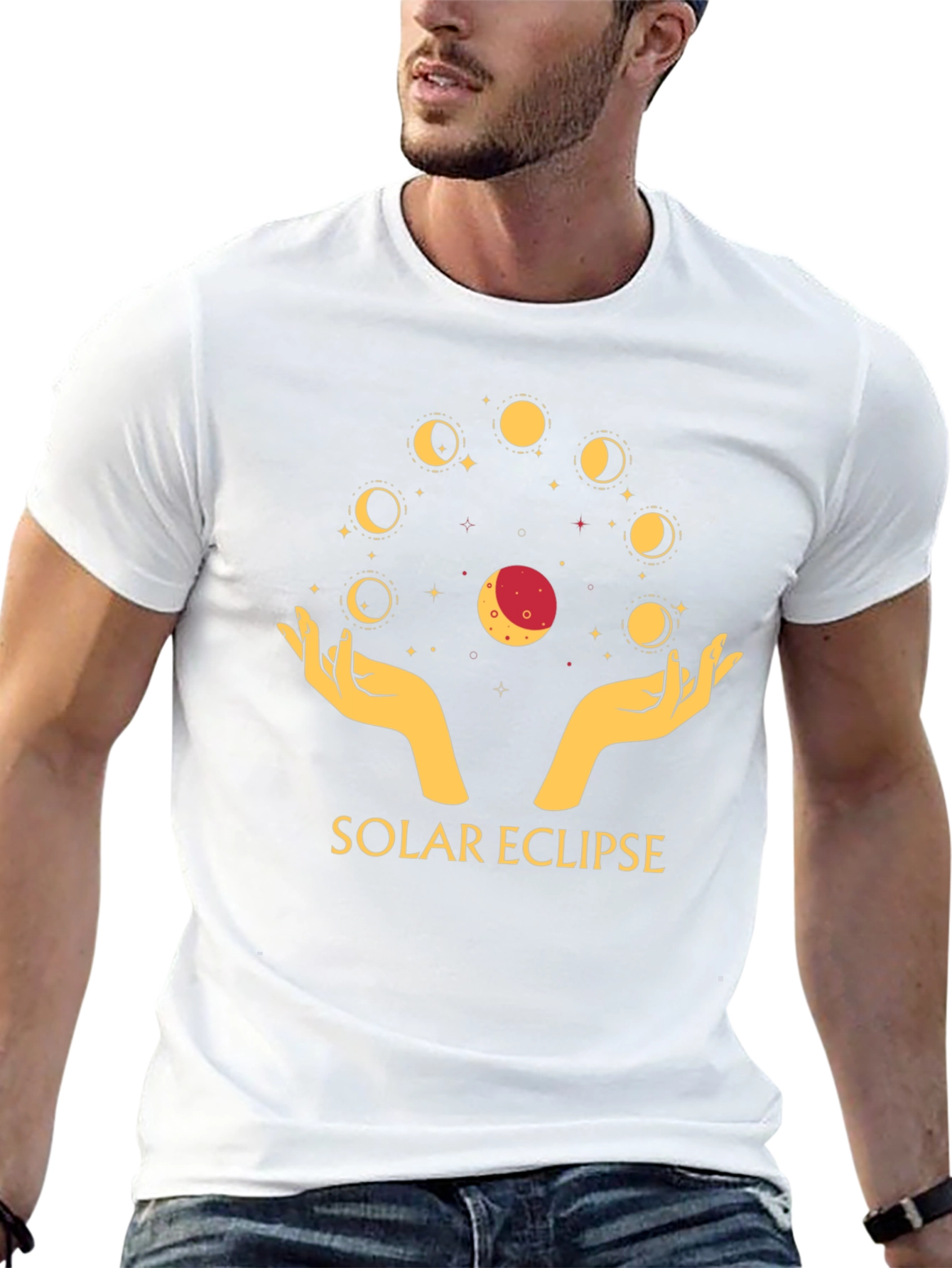 Solar Eclipse Graphic T-Shirt - Stylish Black Tee