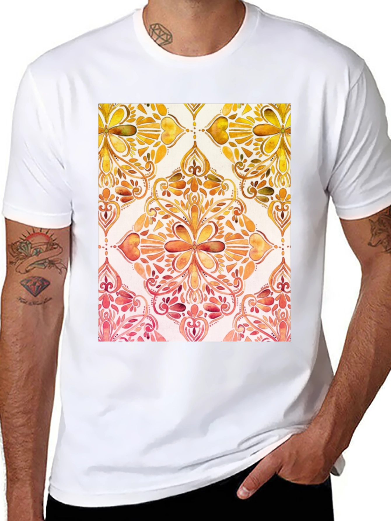 Elegant Watercolor Pattern T-Shirt