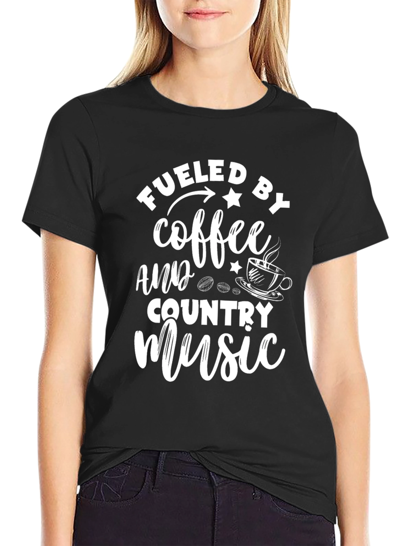 Fueled by Coffee & Country Music Graphic Tee