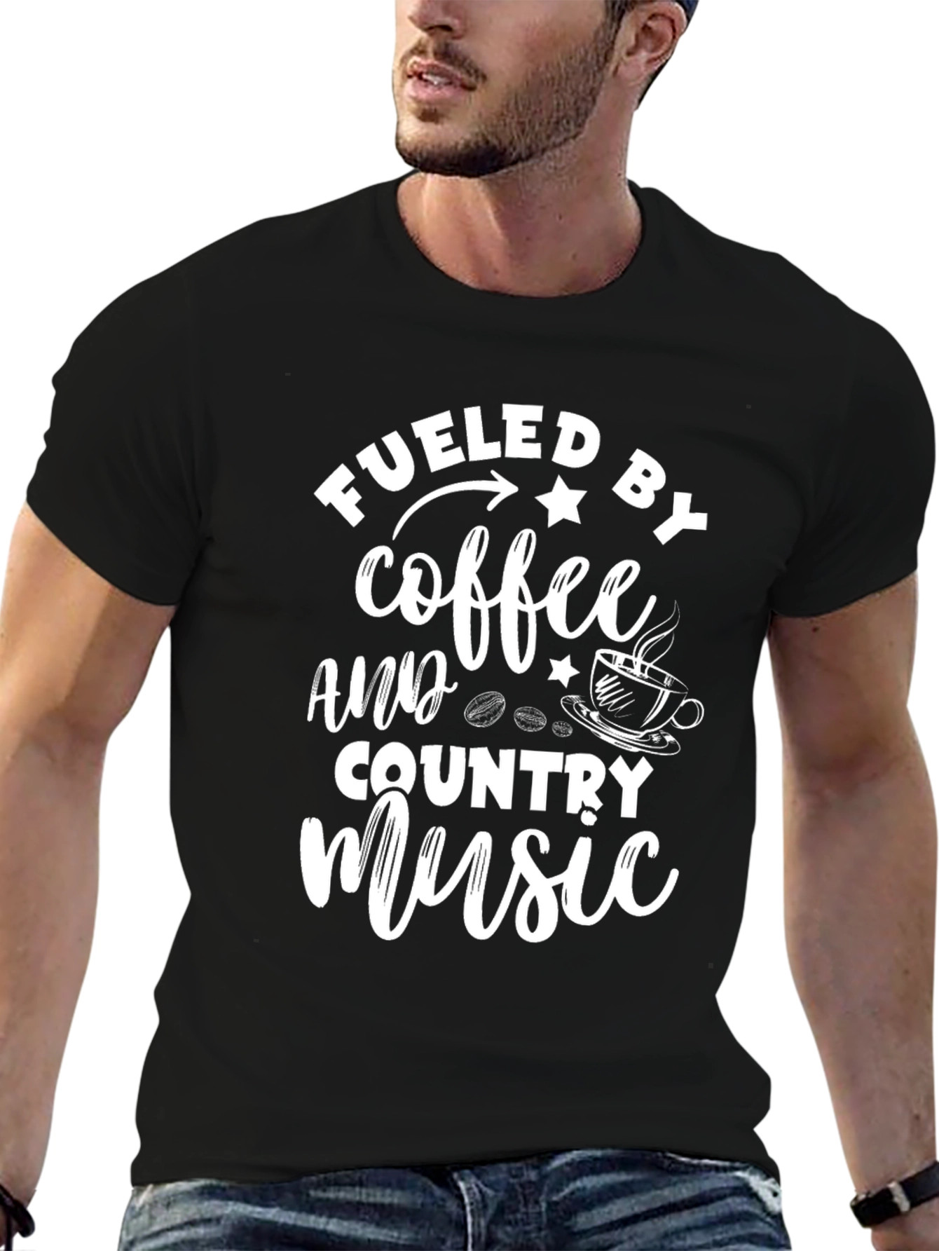 Fueled by Coffee & Country Music Graphic Tee