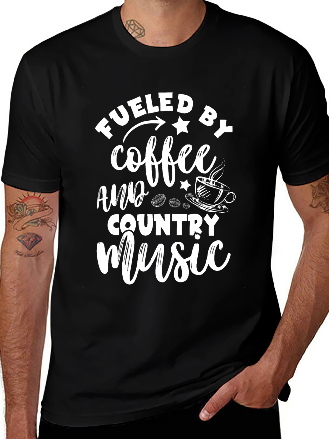 Fueled by Coffee & Country Music Graphic Tee