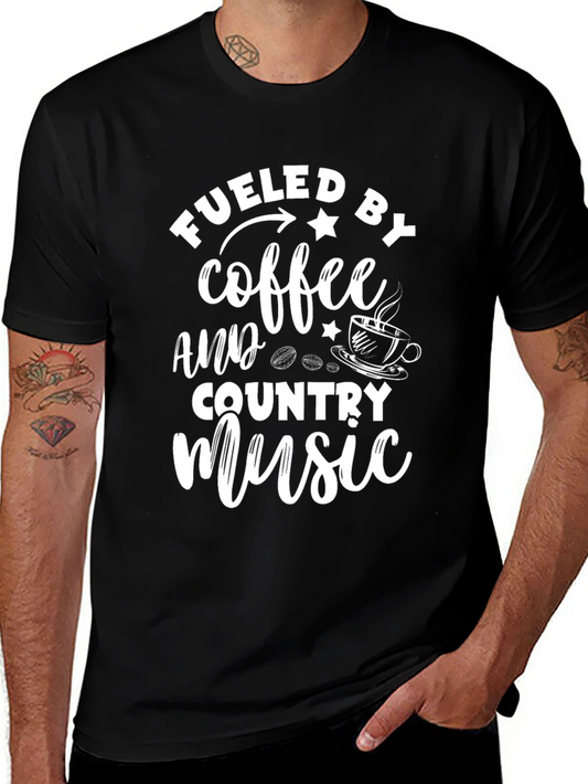 Fueled by Coffee & Country Music Graphic Tee