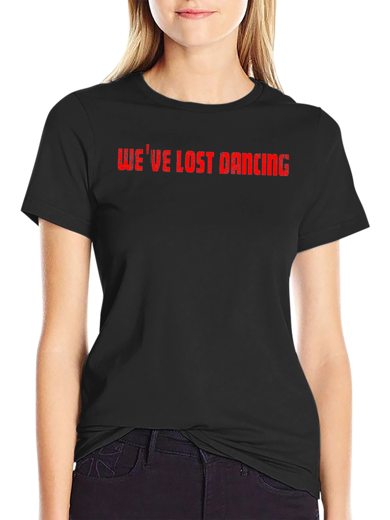 Weve Lost Dancing Graphic Tee - Black Cotton T-Shirt