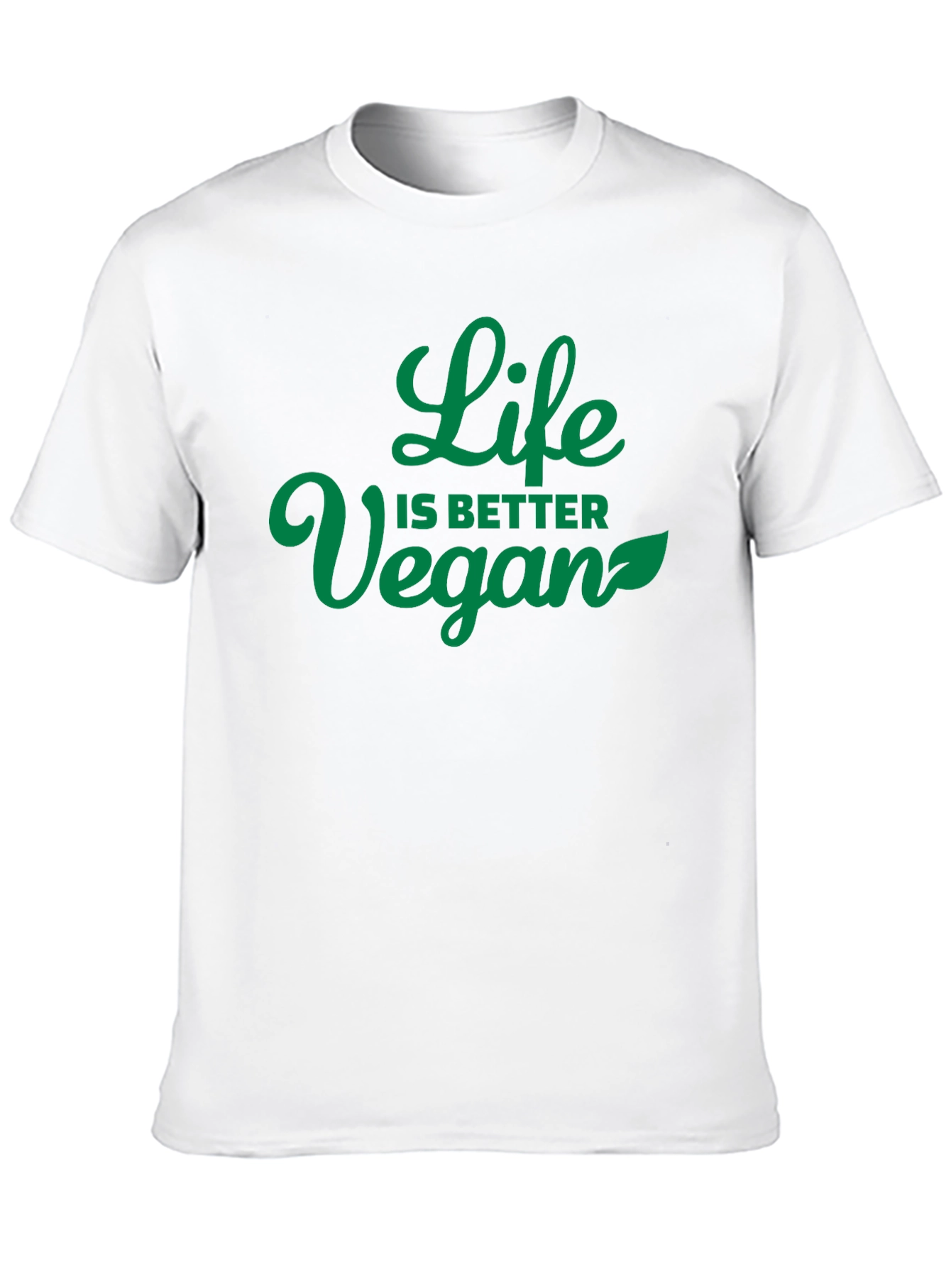 Vegan Life T-Shirt - Black Casual Tee