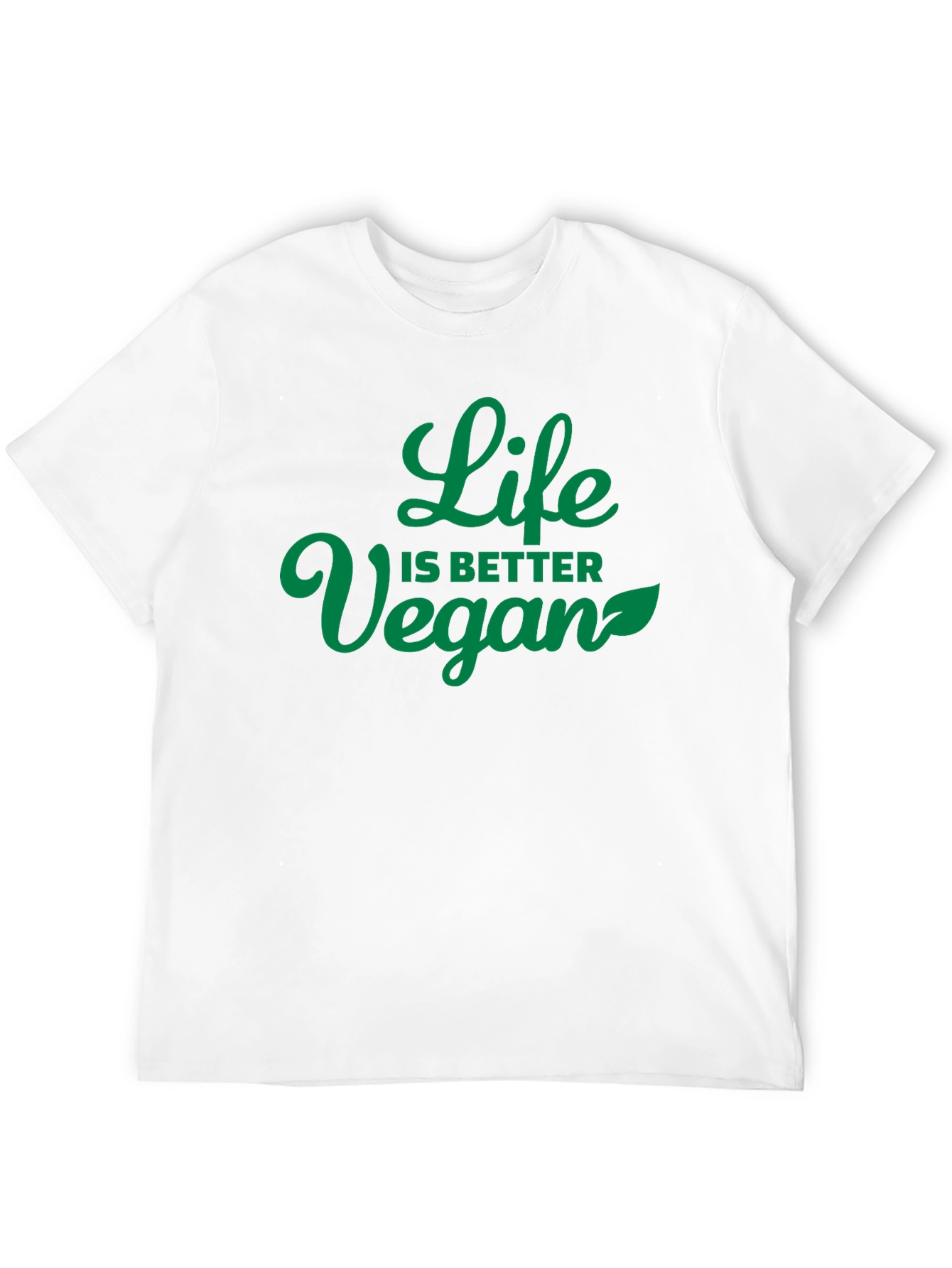 Vegan Life T-Shirt - Black Casual Tee