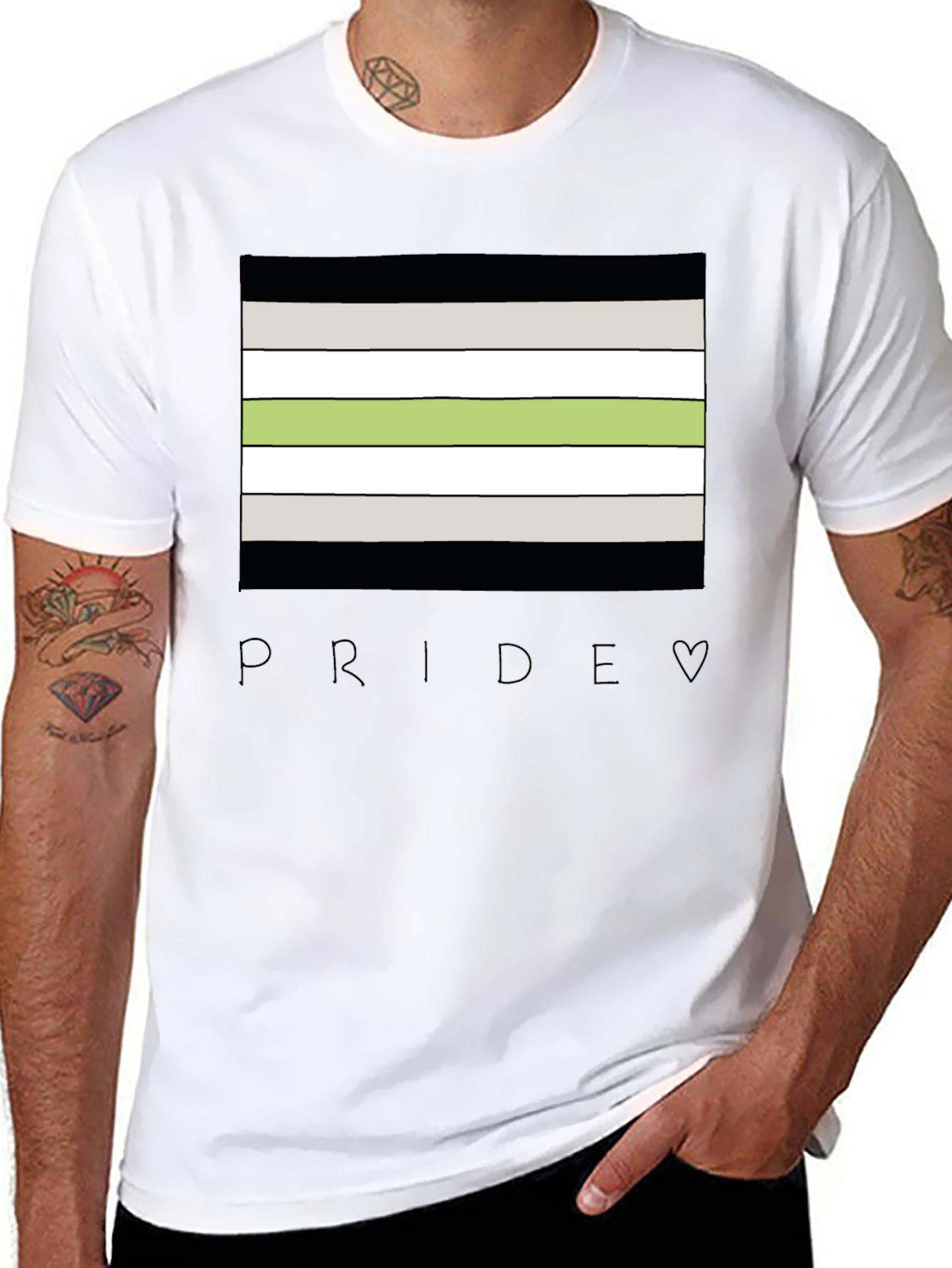 Agender Pride Flag T-Shirt