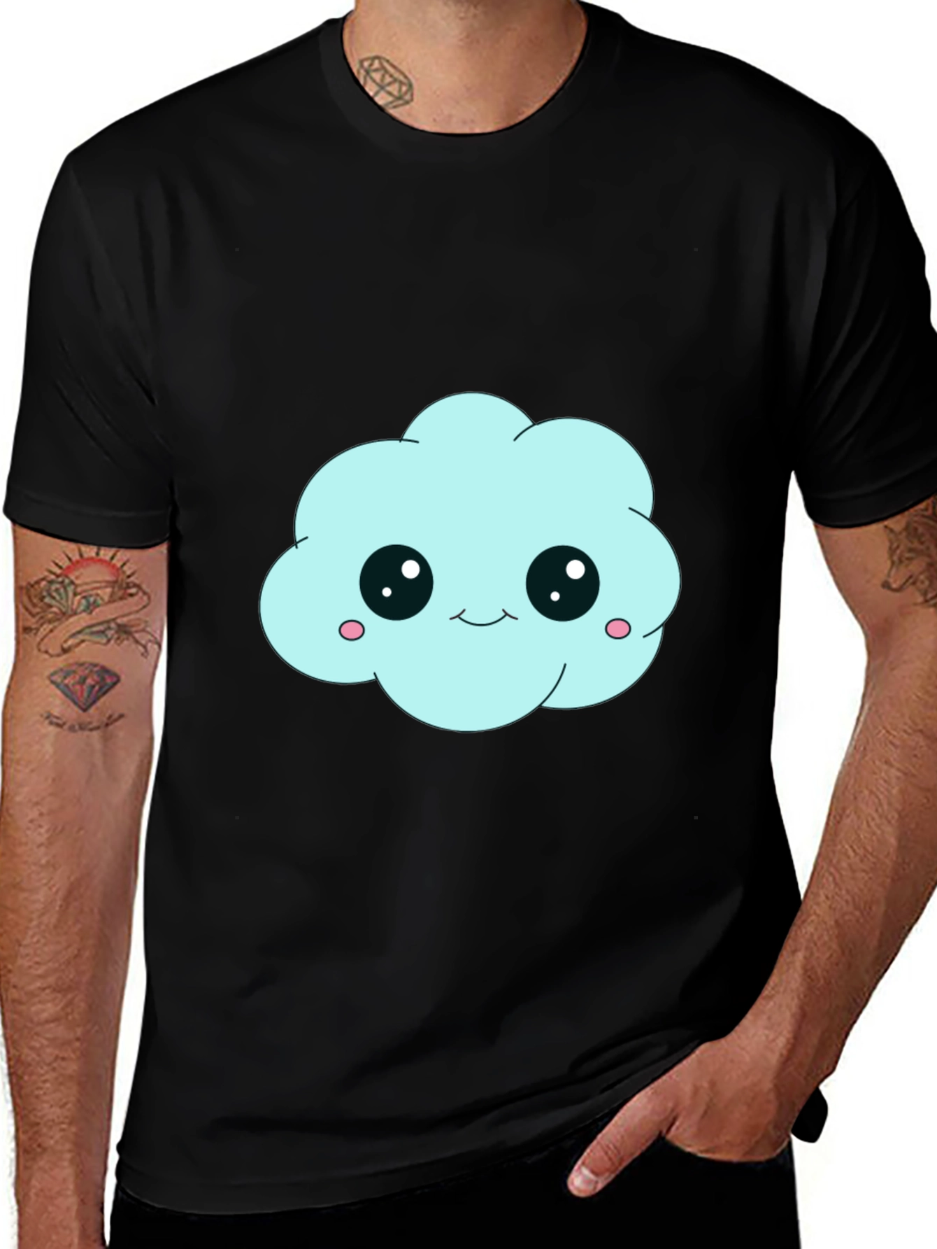 Cute Cloud Graphic Tee - Stylish Comfort