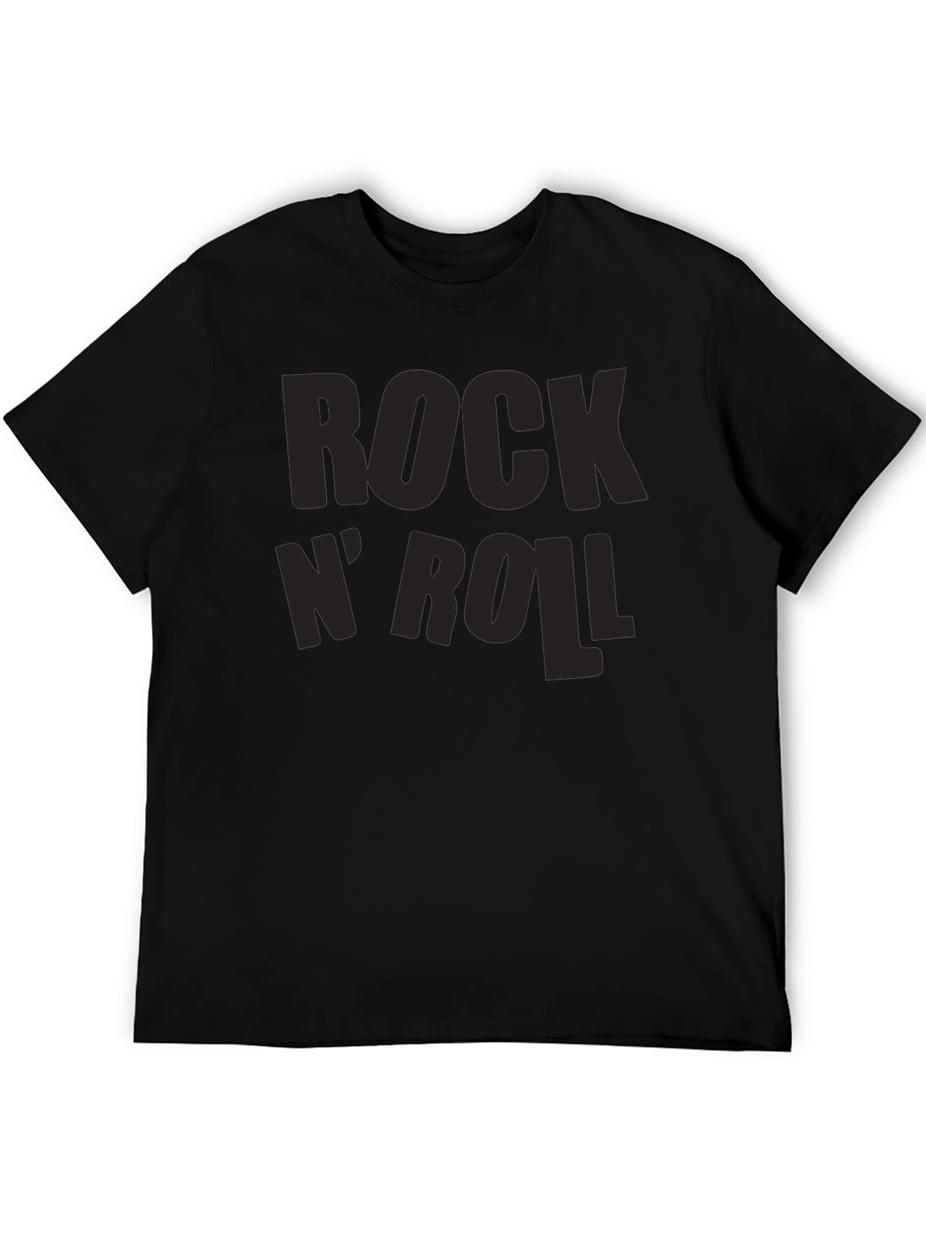 Rock N Roll Black Graphic T-Shirt