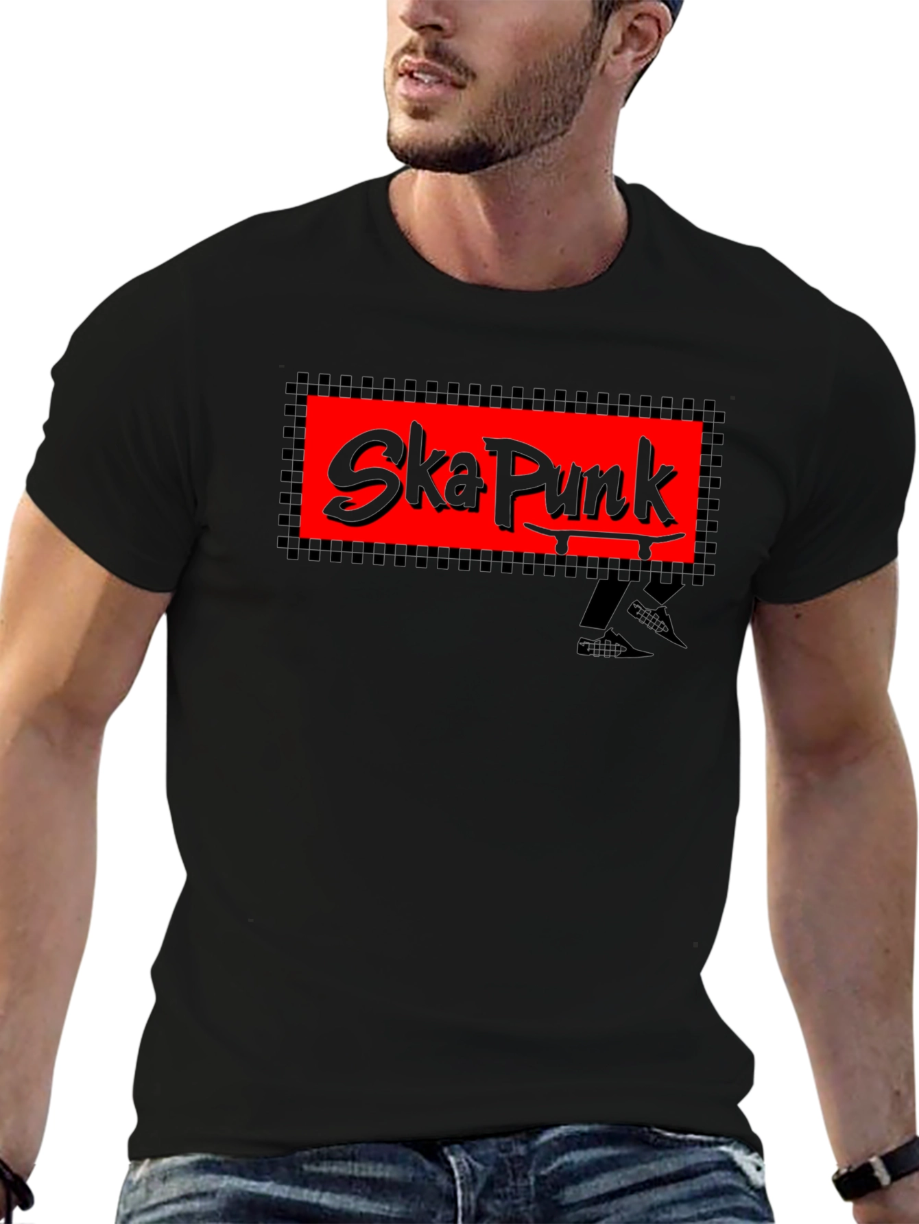 Ska Punk Graphic T-Shirt - Black