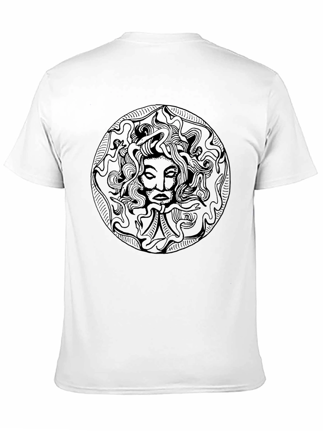 Medusa Graphic Print Black T-Shirt