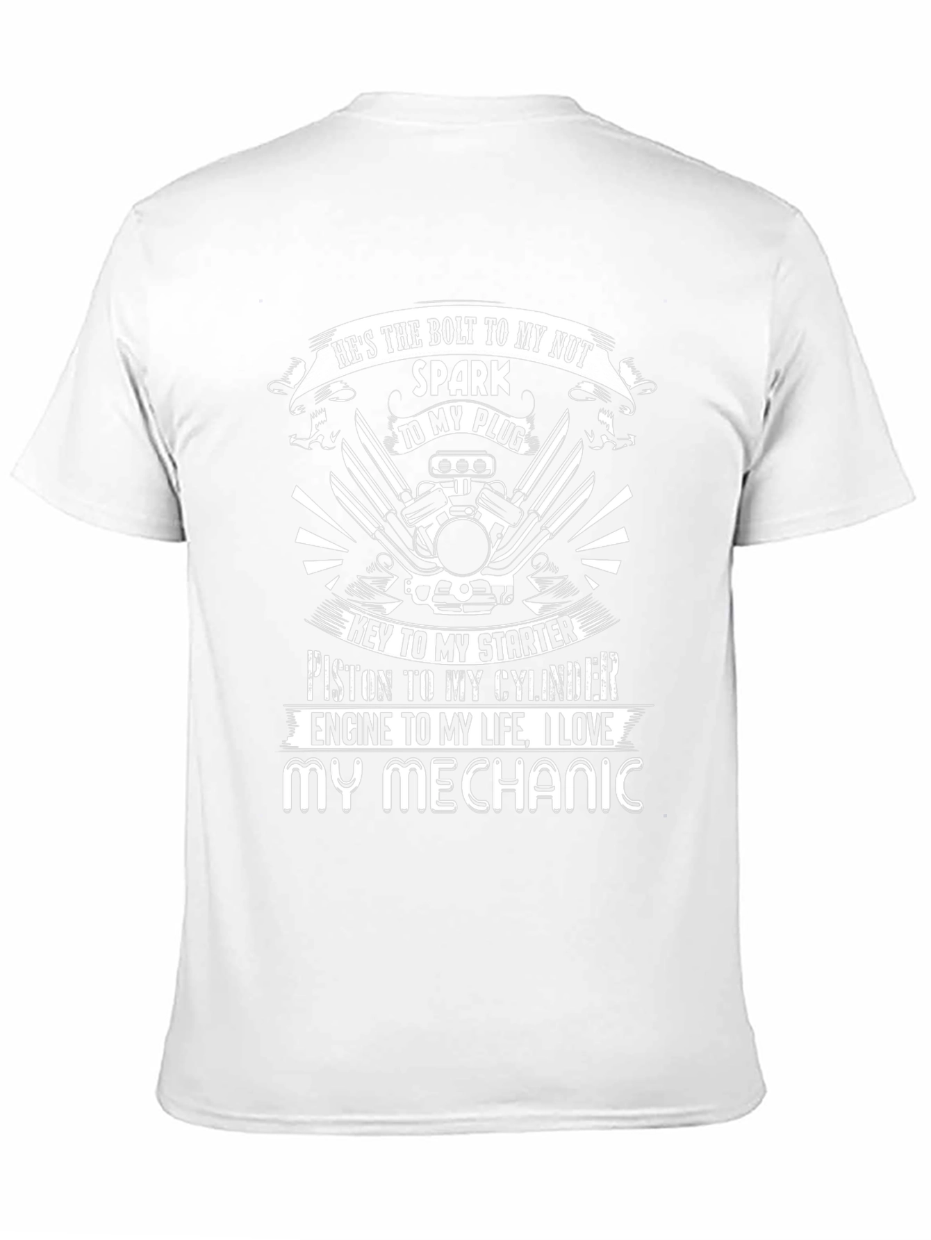 I Love My Mechanic Black T-Shirt