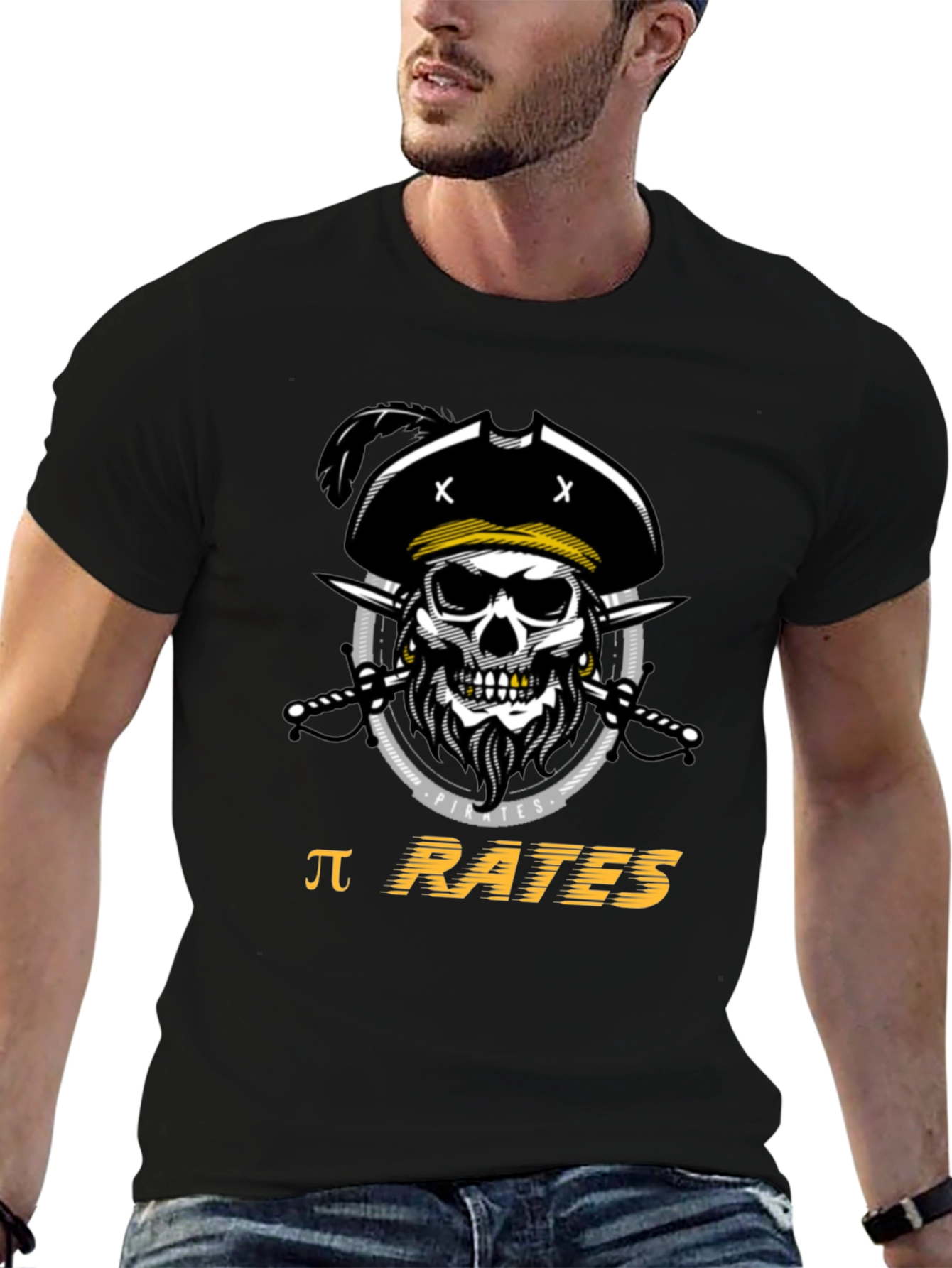 Pi Rates Pirate T-Shirt - Black Cotton Tee