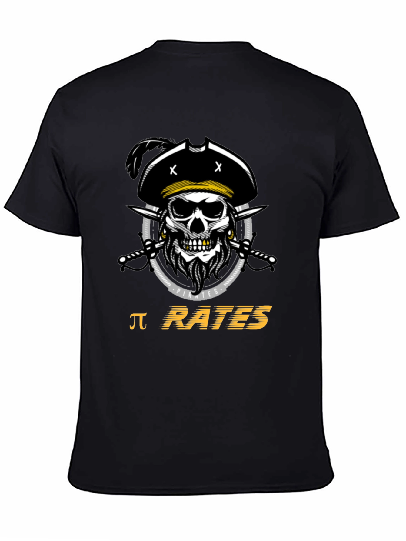 Pi Rates Pirate T-Shirt - Black Cotton Tee