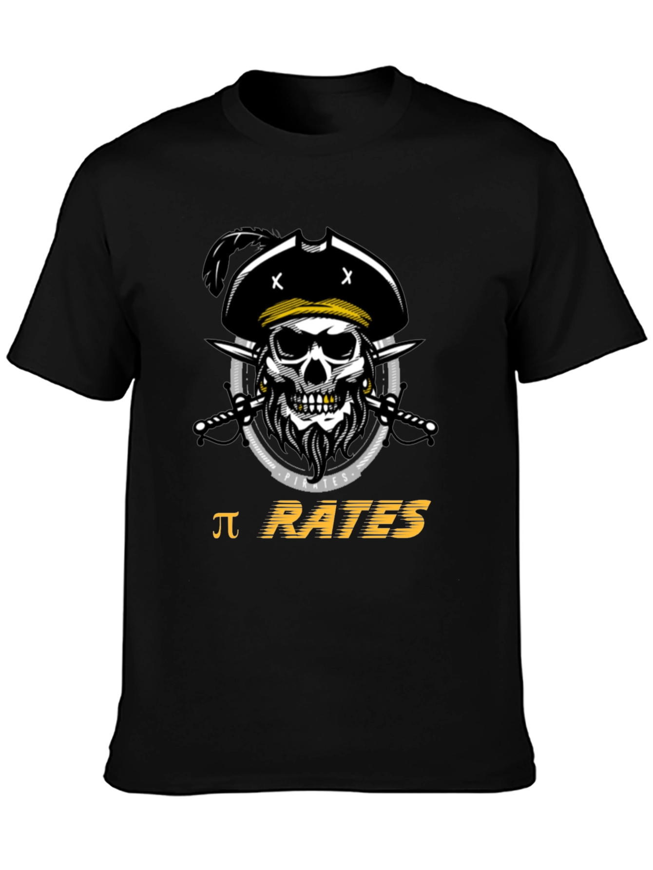 Pi Rates Pirate T-Shirt - Black Cotton Tee
