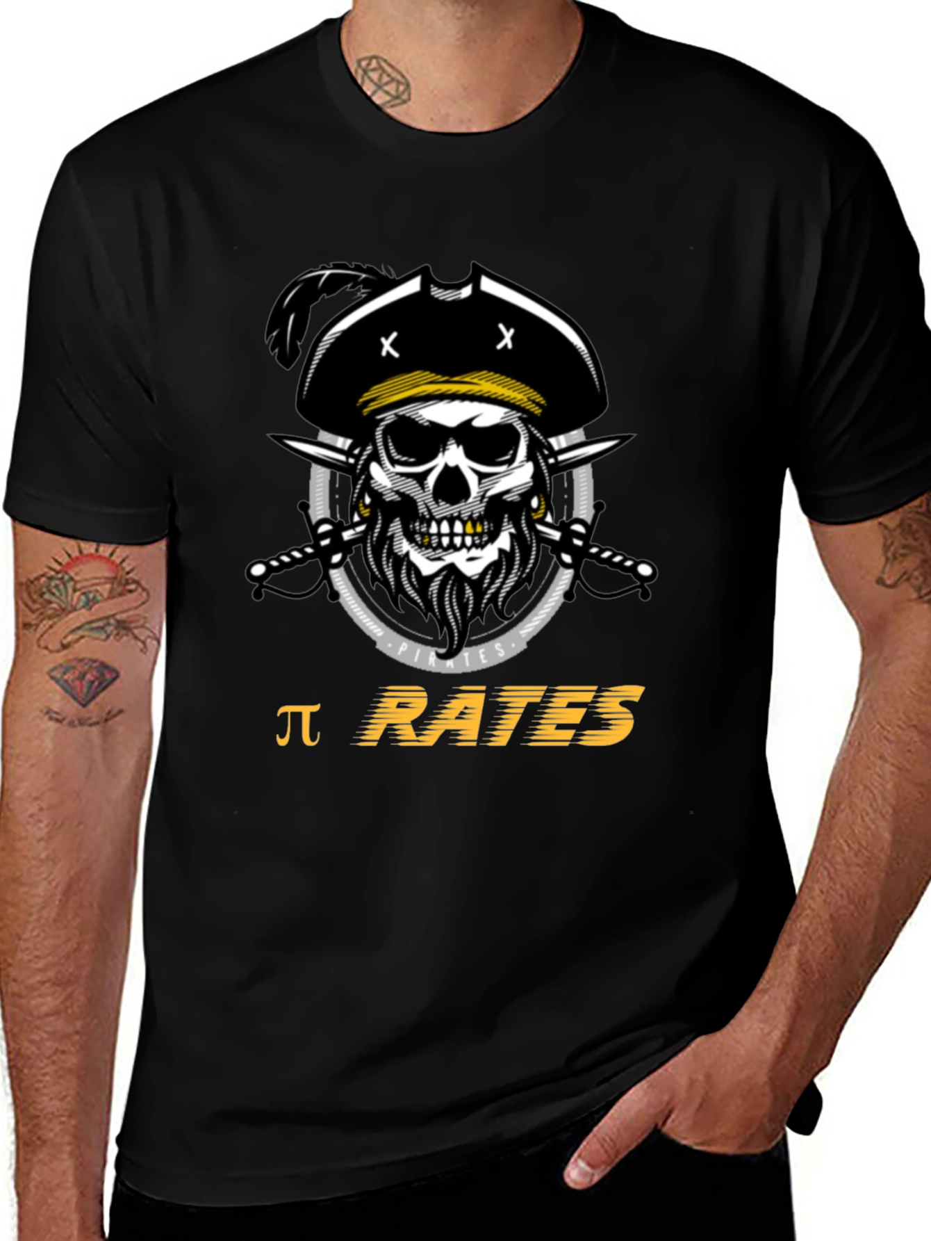 Pi Rates Pirate T-Shirt - Black Cotton Tee