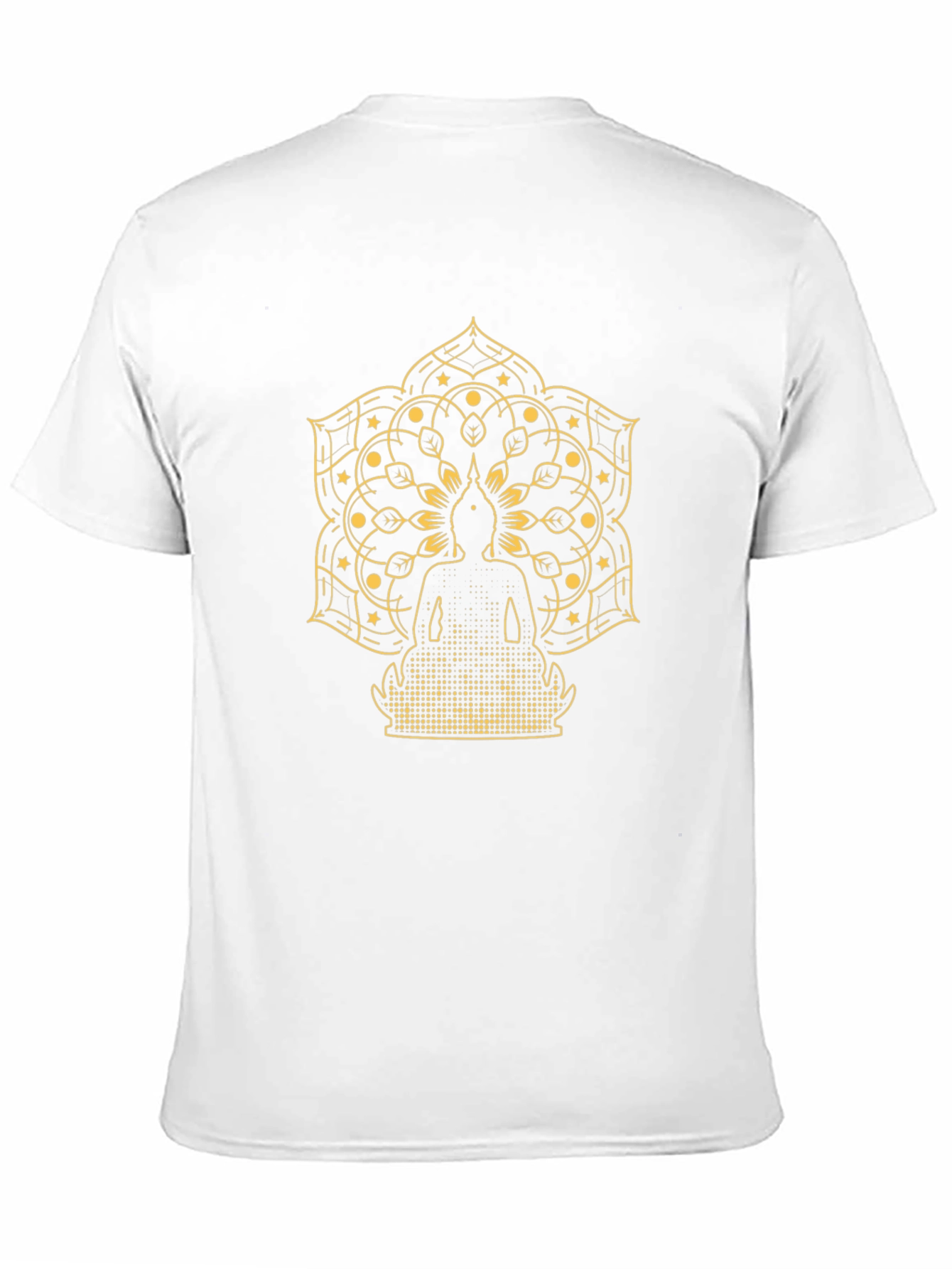 Buddha Mandala Graphic Tee - Spiritual Mens T-Shirt