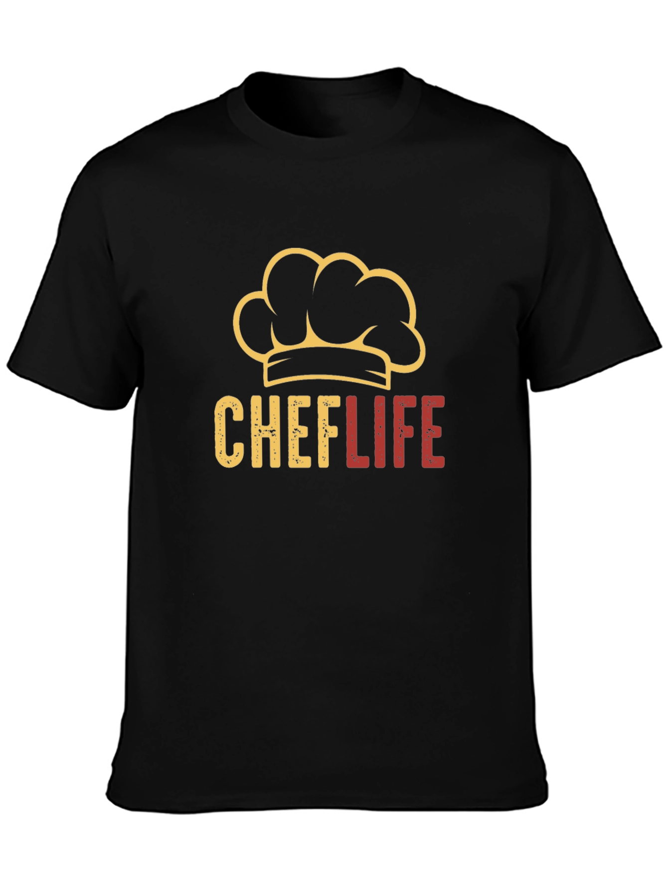 Chef Life T-Shirt - Black Crew Neck