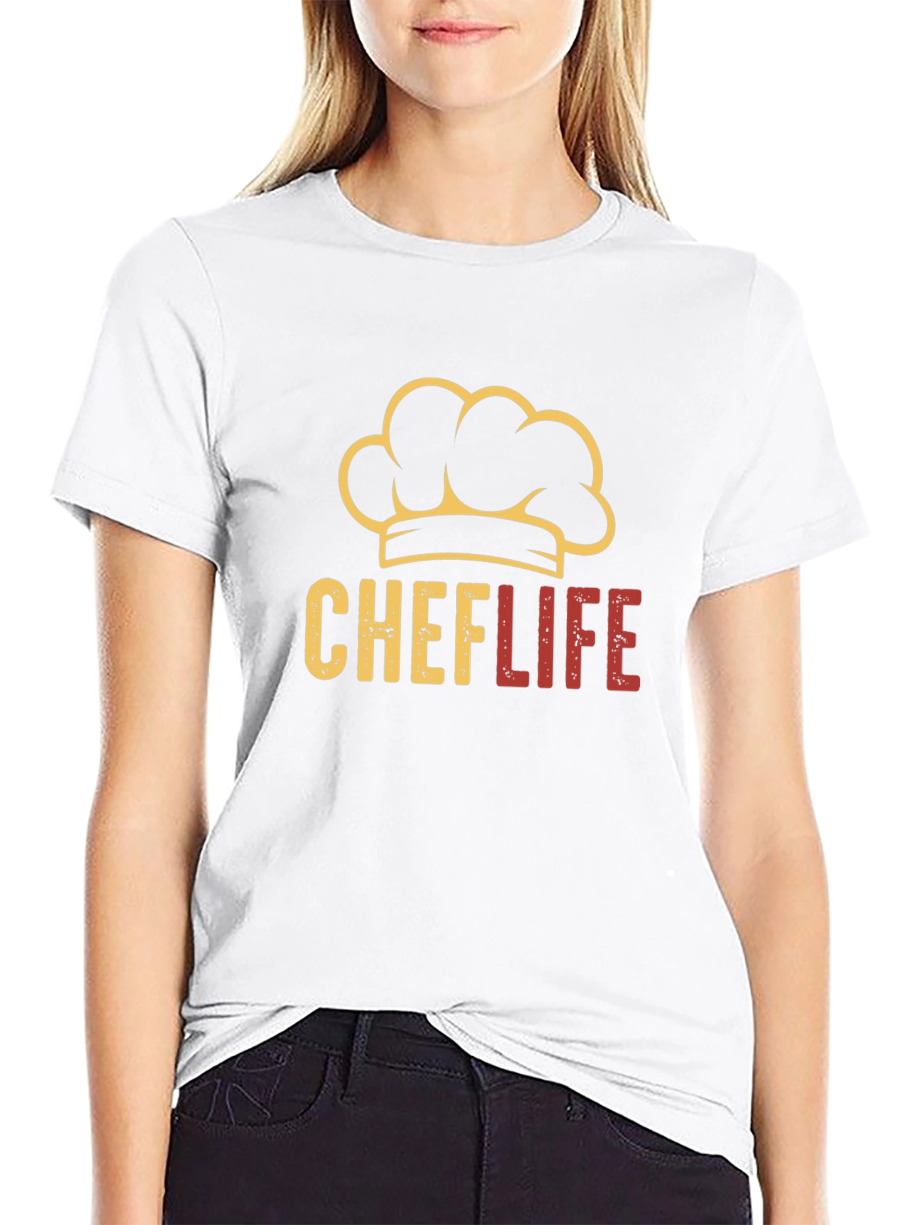 Chef Life T-Shirt - Black Crew Neck