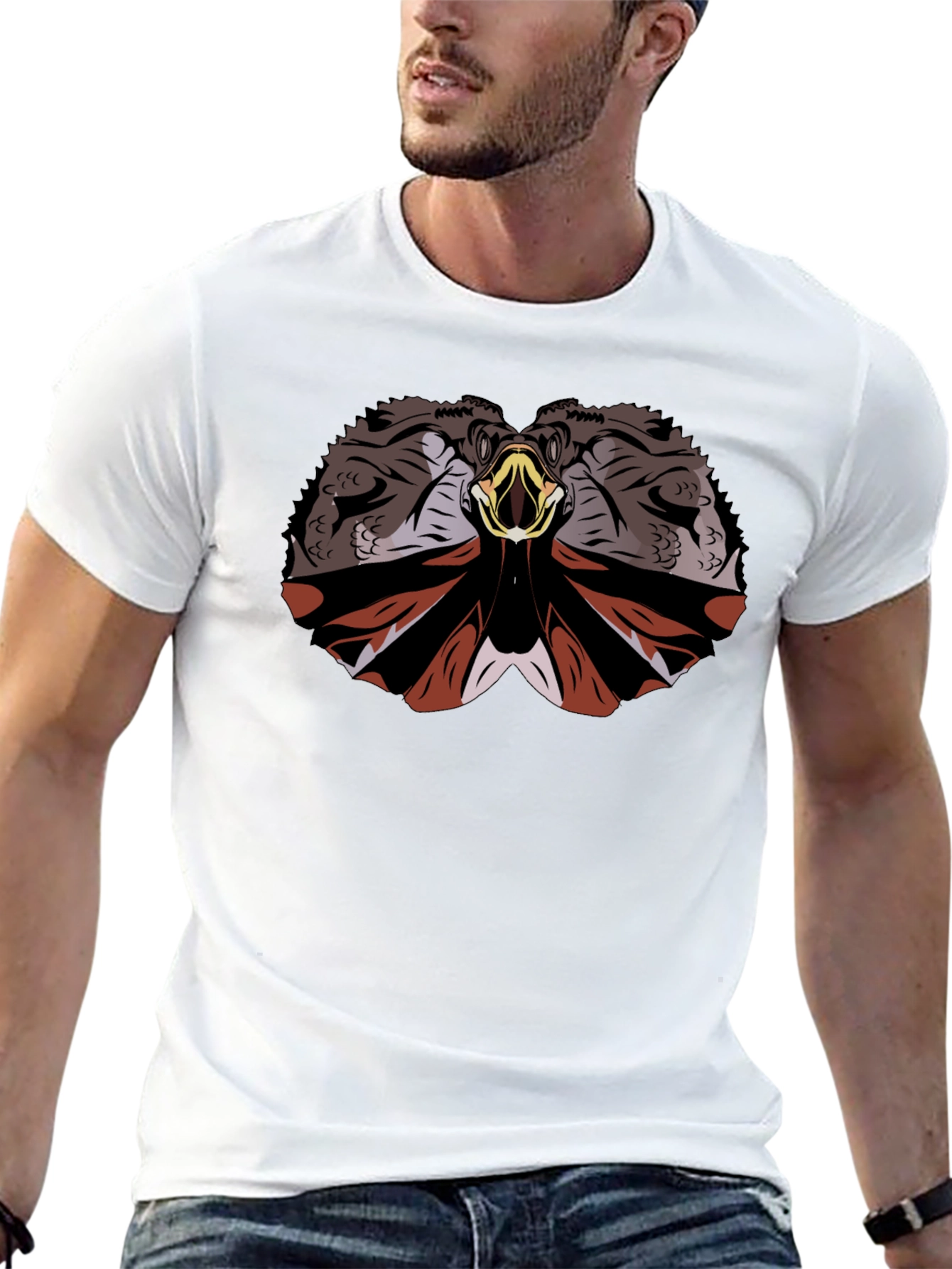 Frilled Lizard Graphic T-Shirt - Black