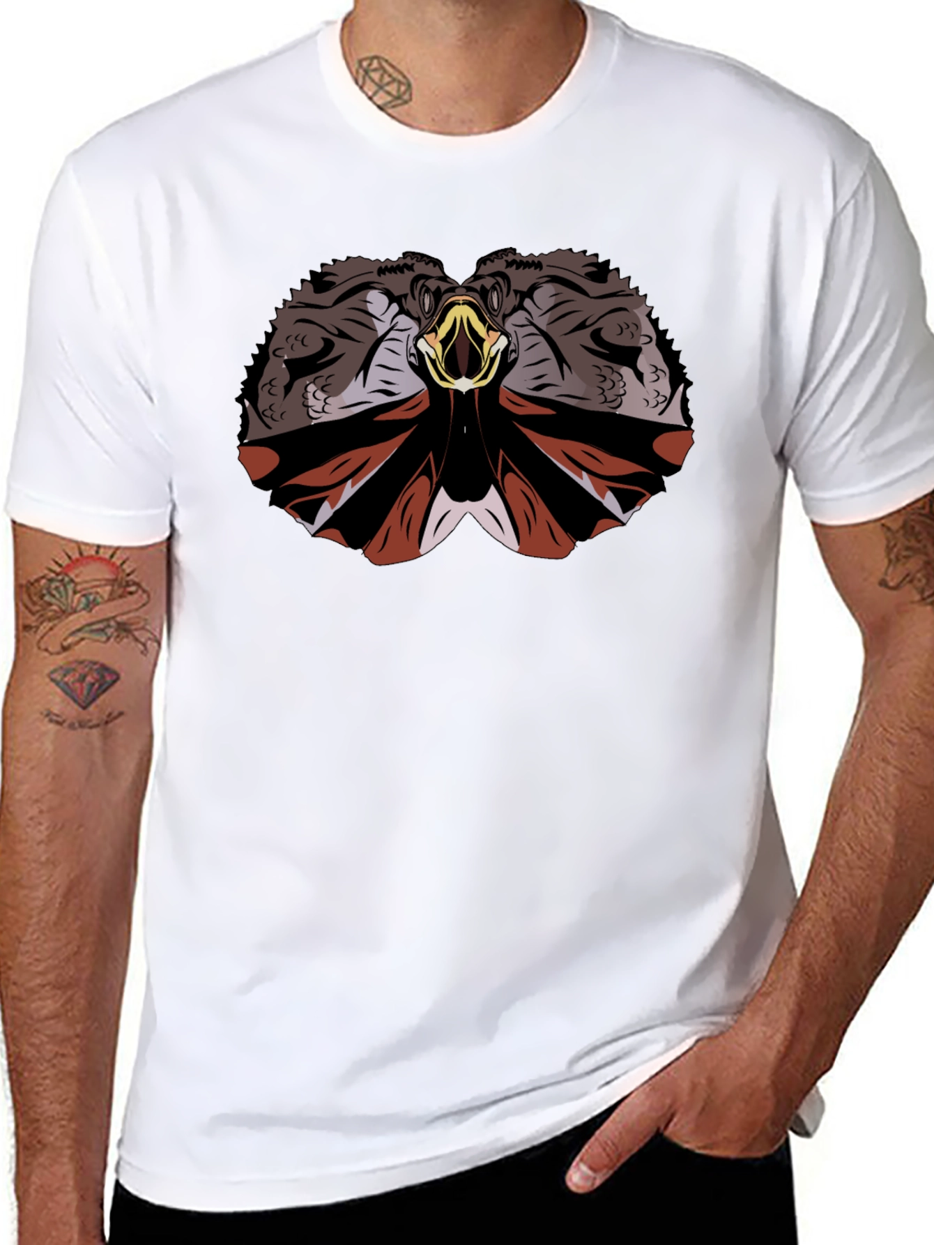 Frilled Lizard Graphic T-Shirt - Black