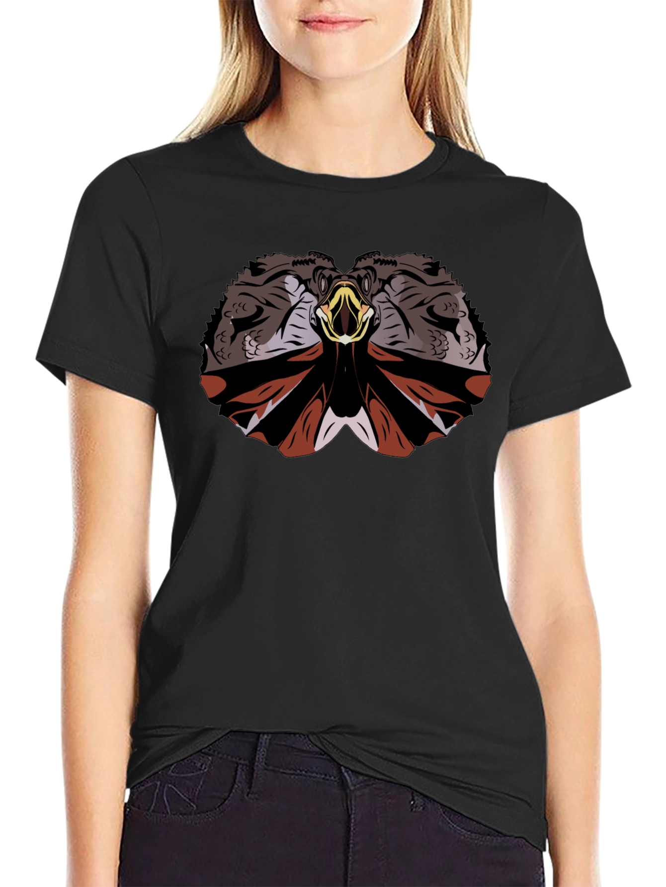 Frilled Lizard Graphic T-Shirt - Black