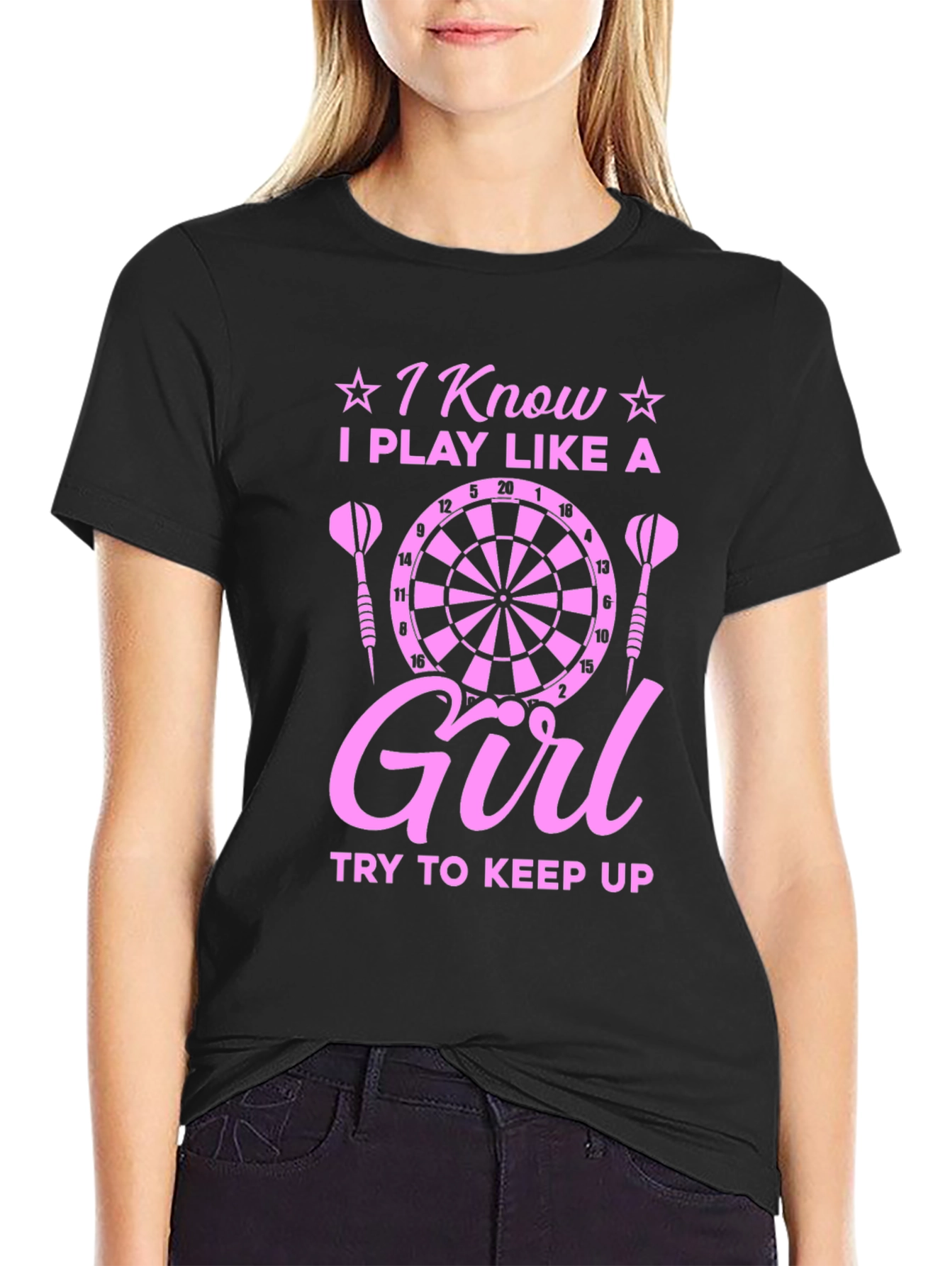 I Play Like A Girl Dart T-Shirt