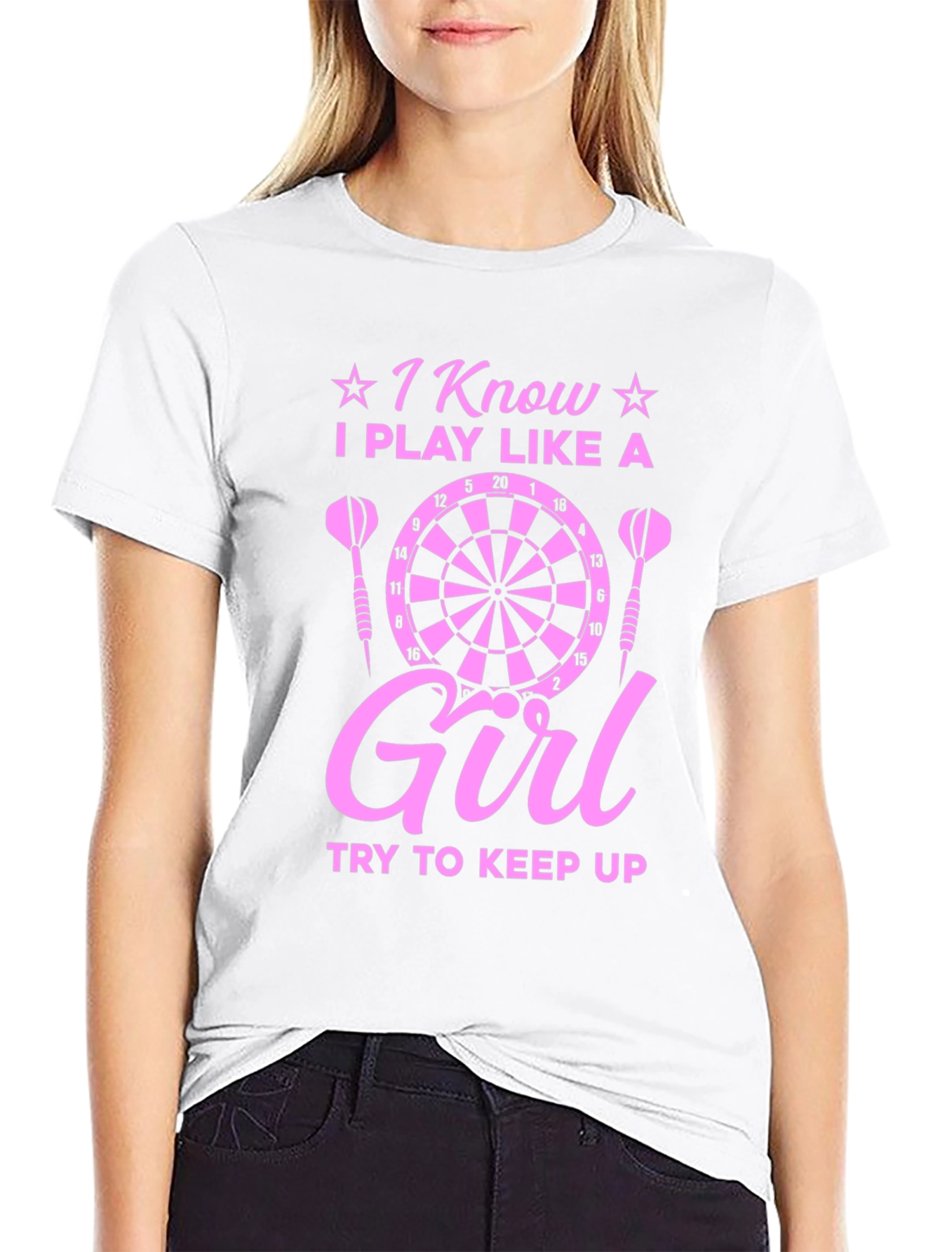 I Play Like A Girl Dart T-Shirt