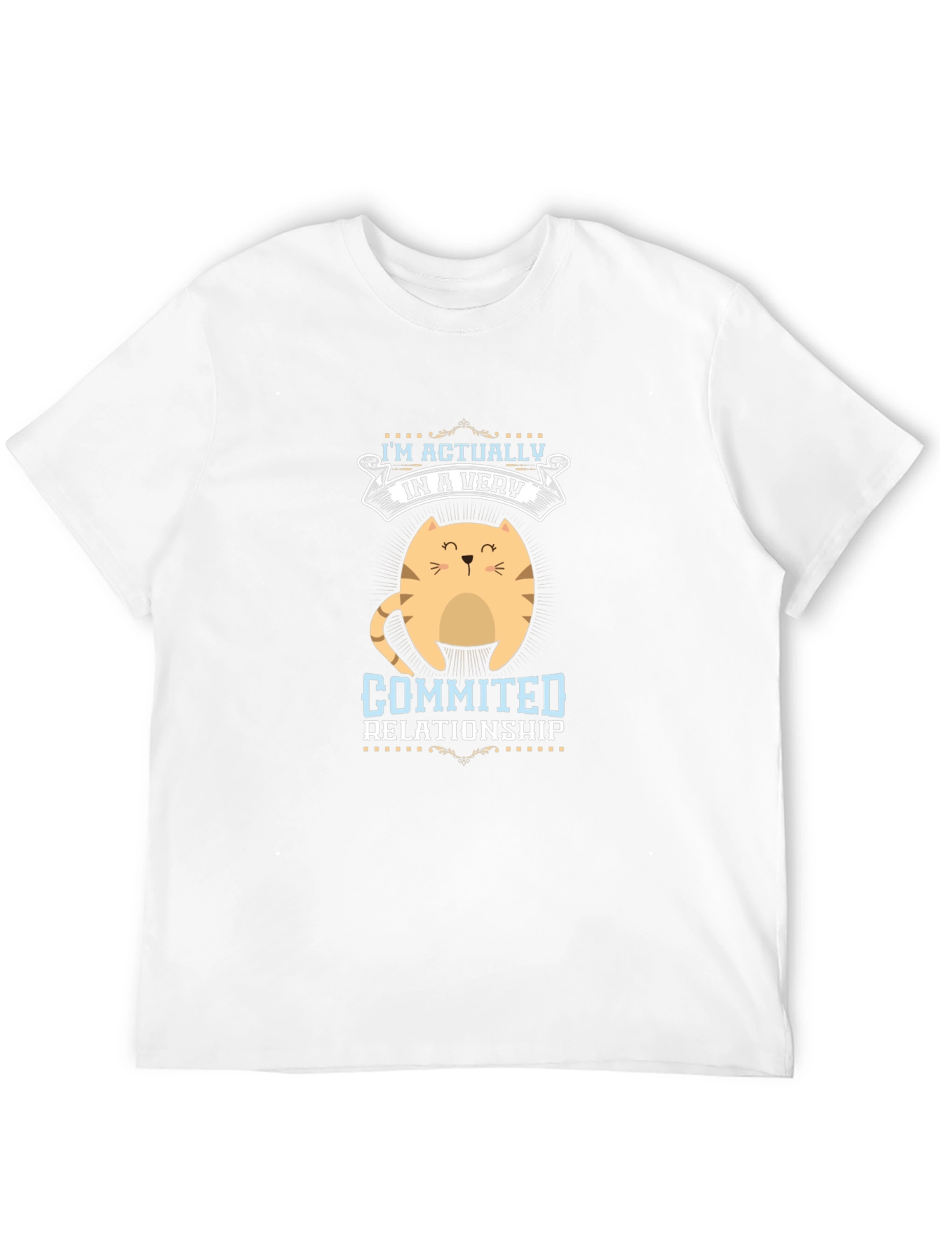 Funny Cat Lover T-Shirt: Committed Relationship