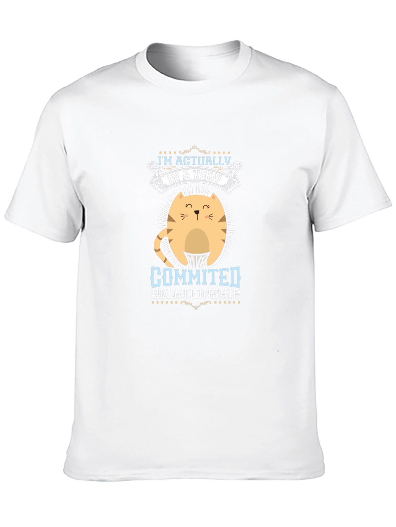 Funny Cat Lover T-Shirt: Committed Relationship