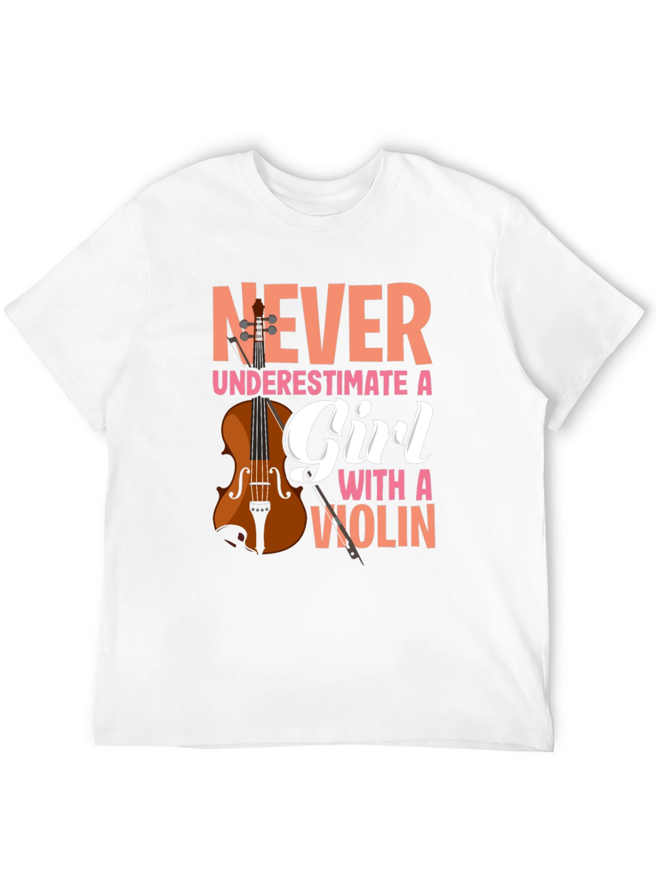Never Underestimate A Girl With A Violin T-Shirt