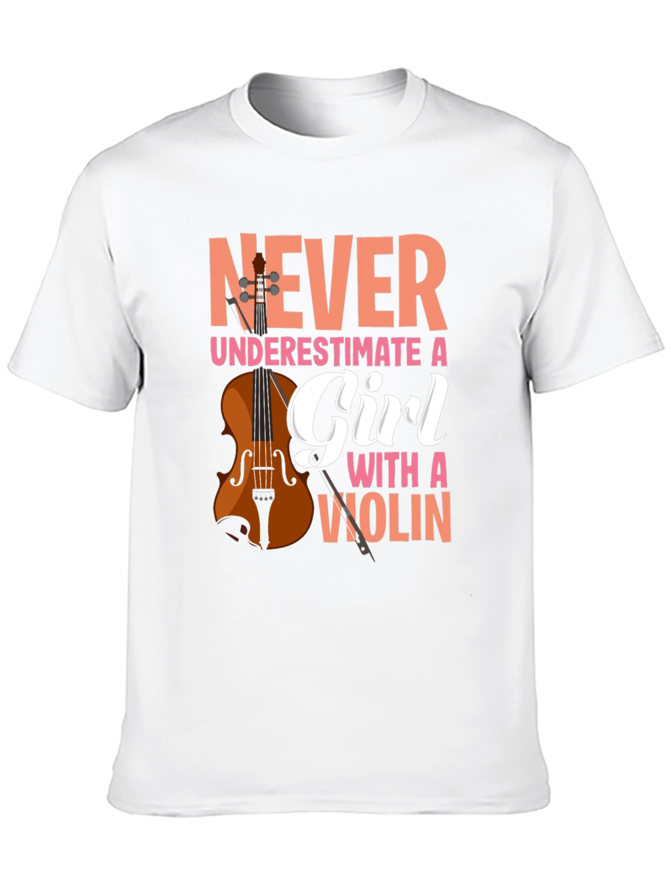 Never Underestimate A Girl With A Violin T-Shirt