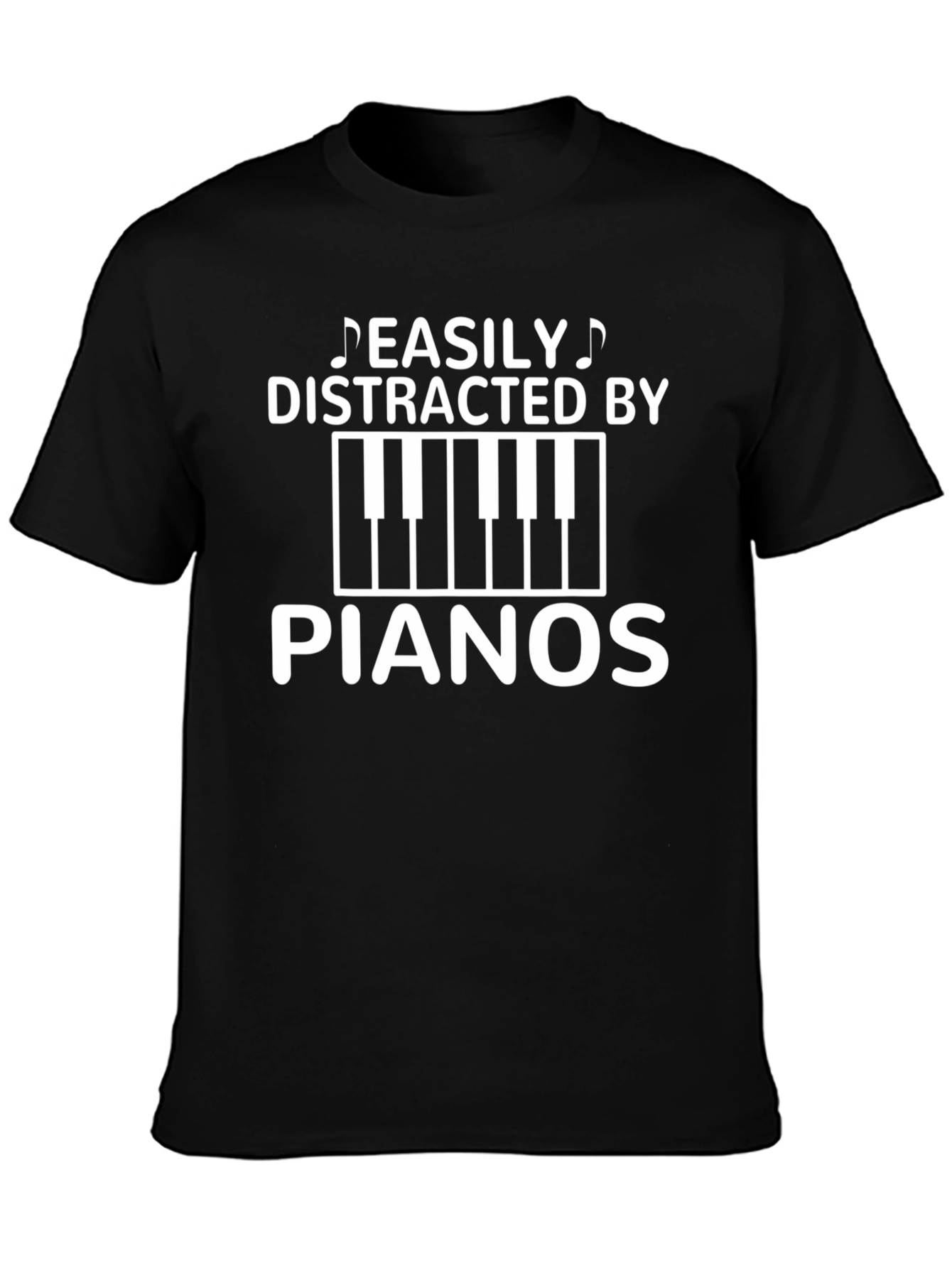 Easily Distracted By Pianos Graphic T-Shirt