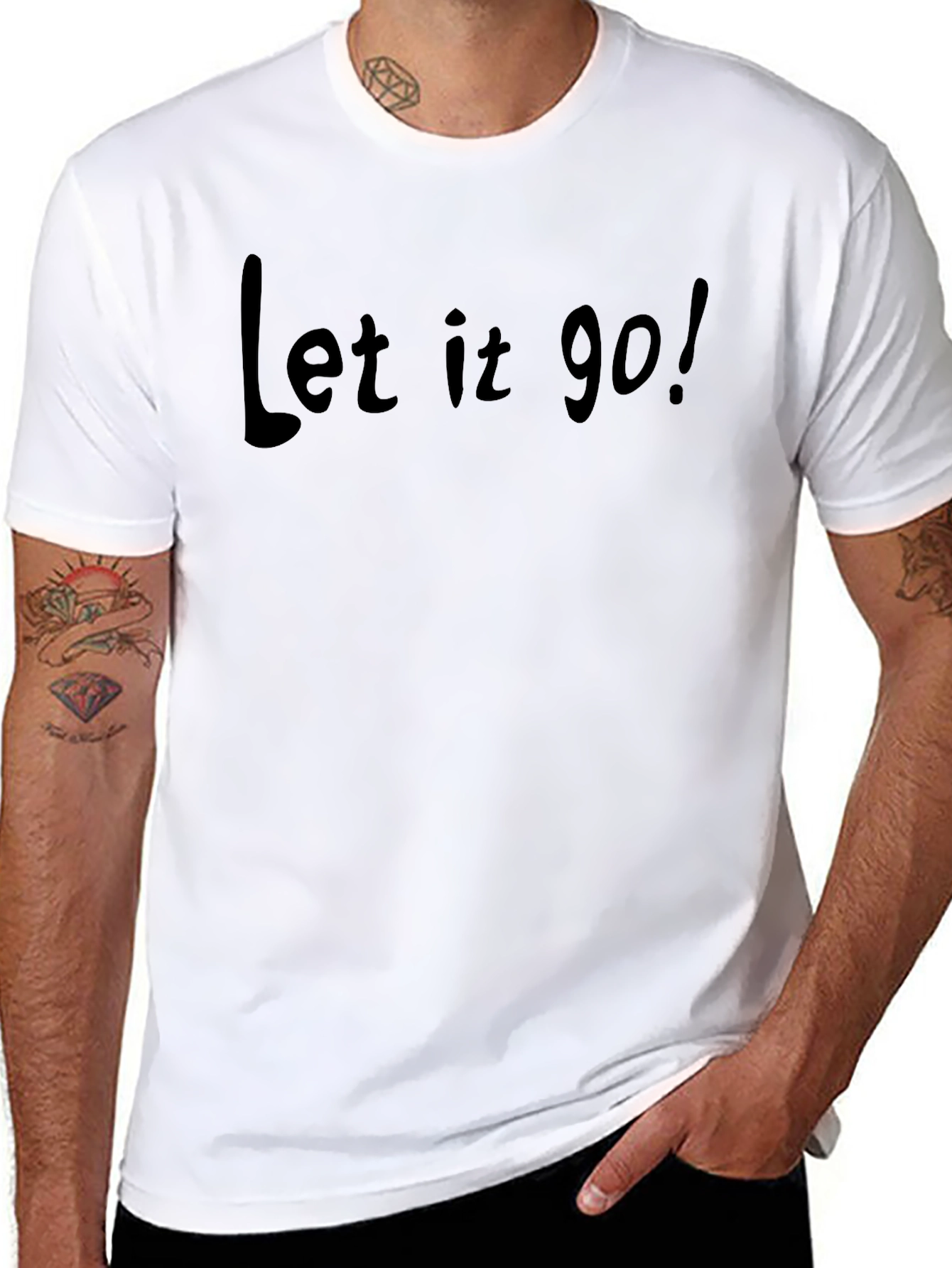 Let It Go! Black Graphic Tee