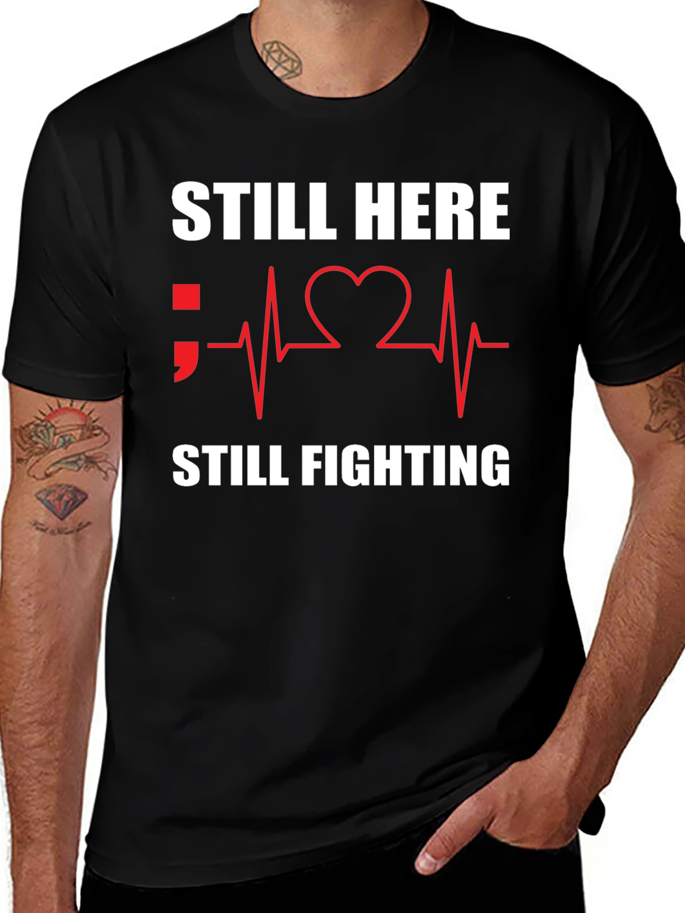 Still Here Still Fighting T-Shirt Black