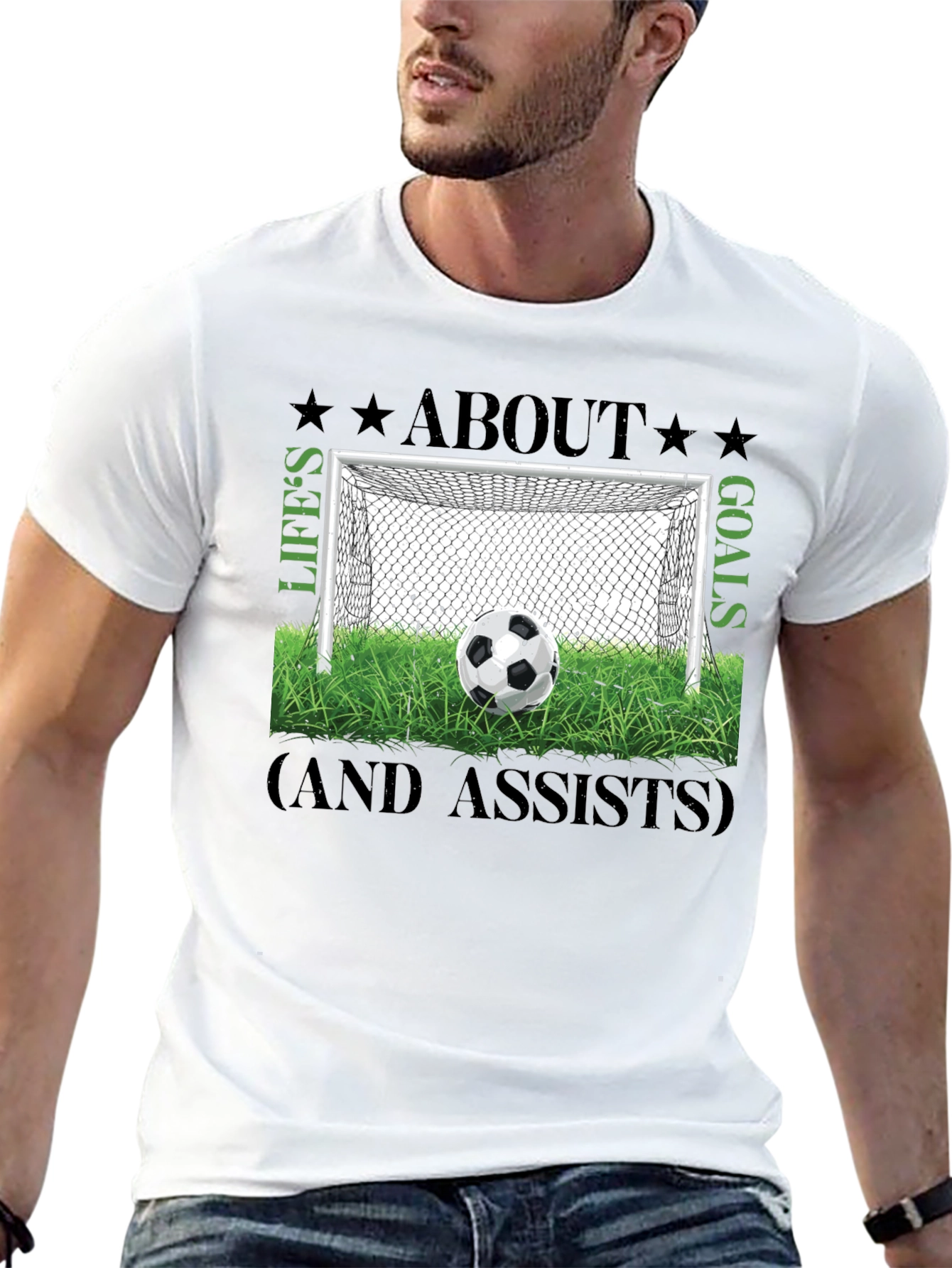 Lifes About Goals T-Shirt - Soccer Graphic Tee
