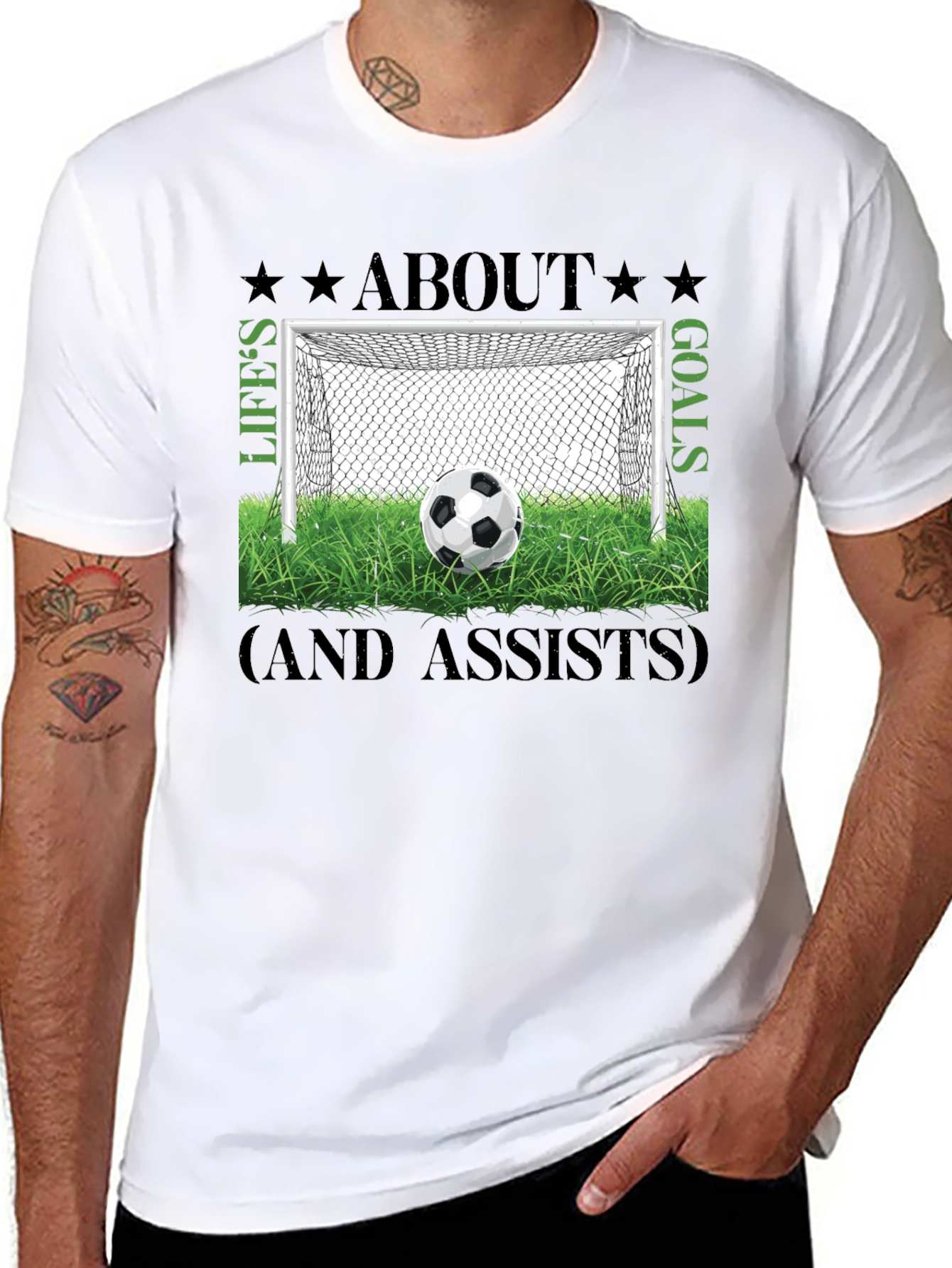 Lifes About Goals T-Shirt - Soccer Graphic Tee