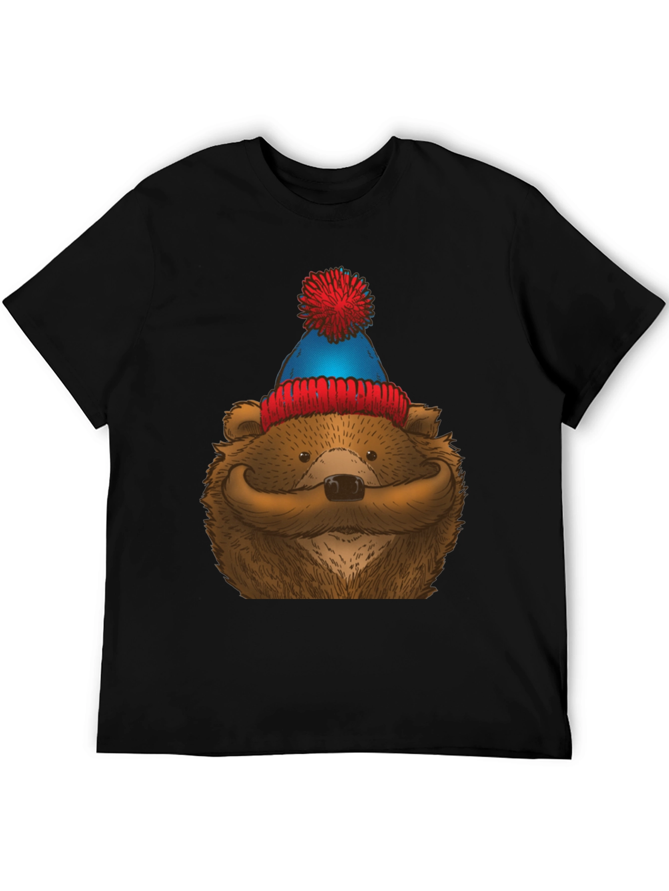 Bear with Mustache & Beanie T-Shirt