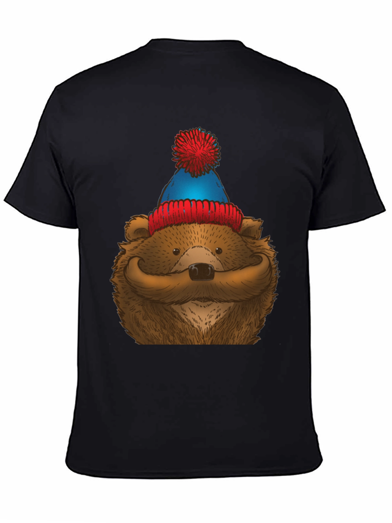 Bear with Mustache & Beanie T-Shirt