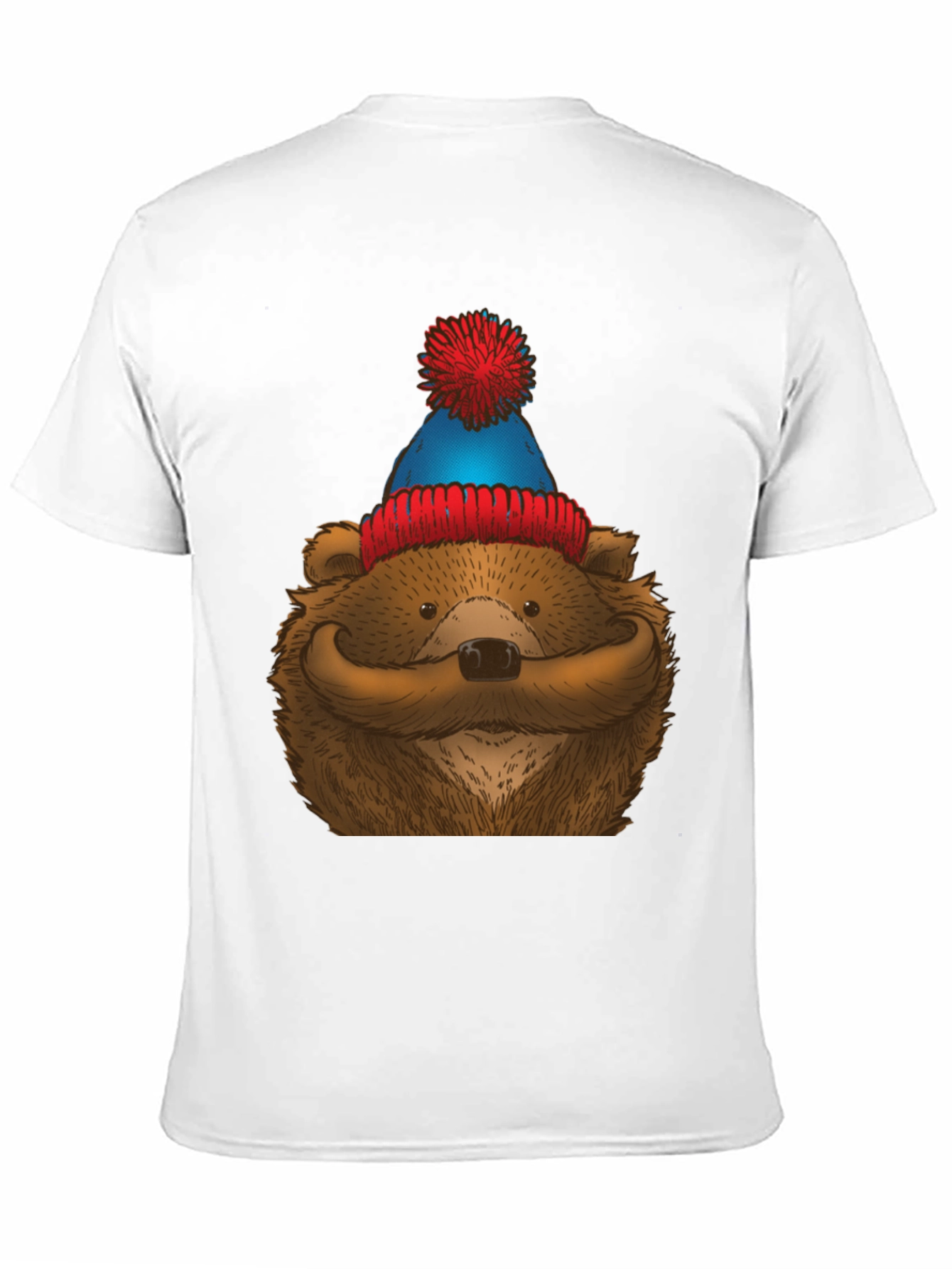 Bear with Mustache & Beanie T-Shirt